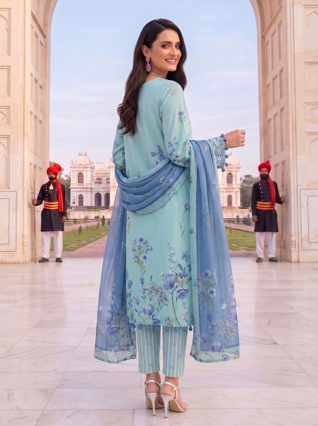 BLISS 3 PIECE - PRINTED LAWN SUIT Unstitched
