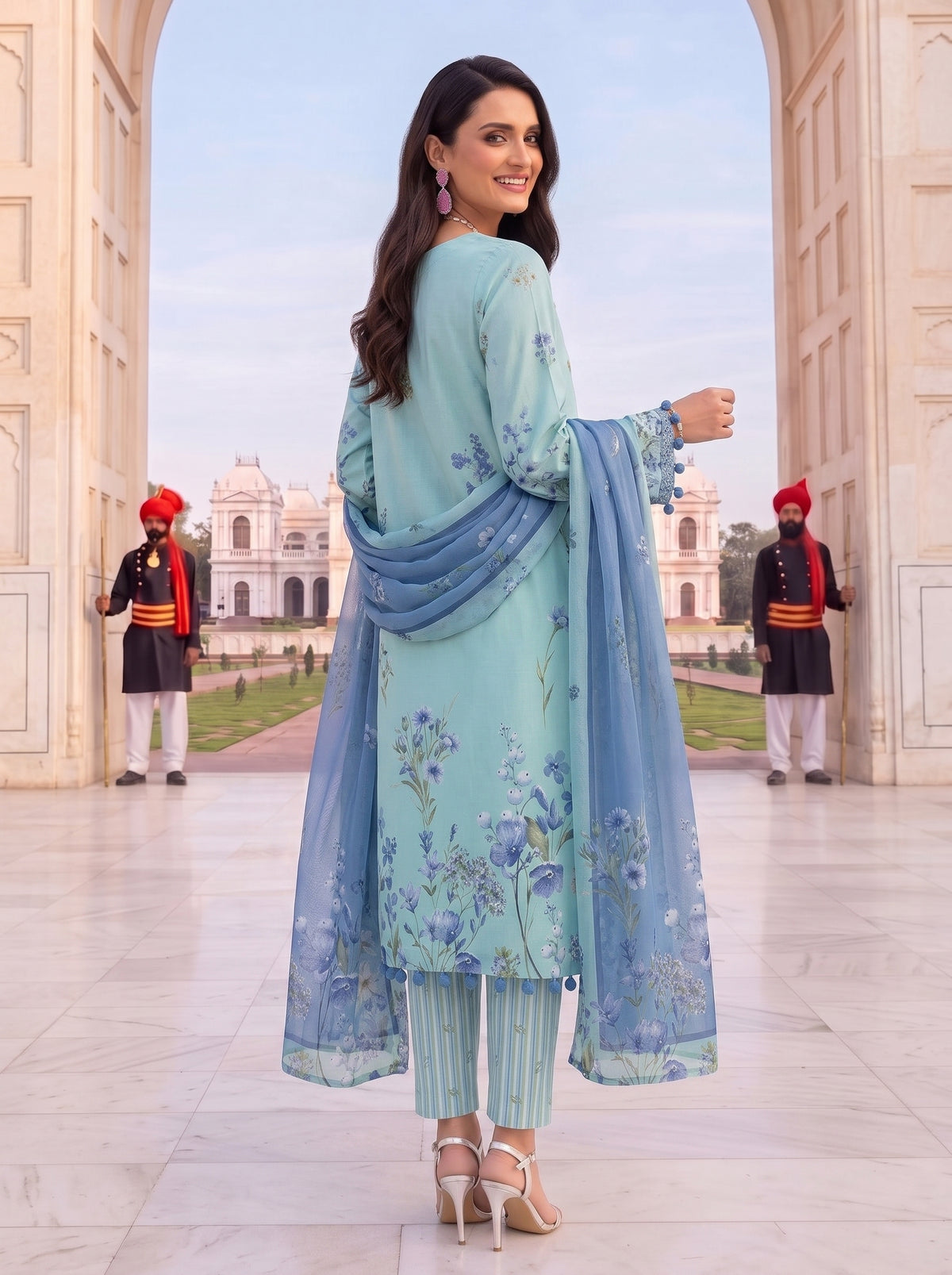BLISS 3 PIECE - PRINTED LAWN SUIT Unstitched
