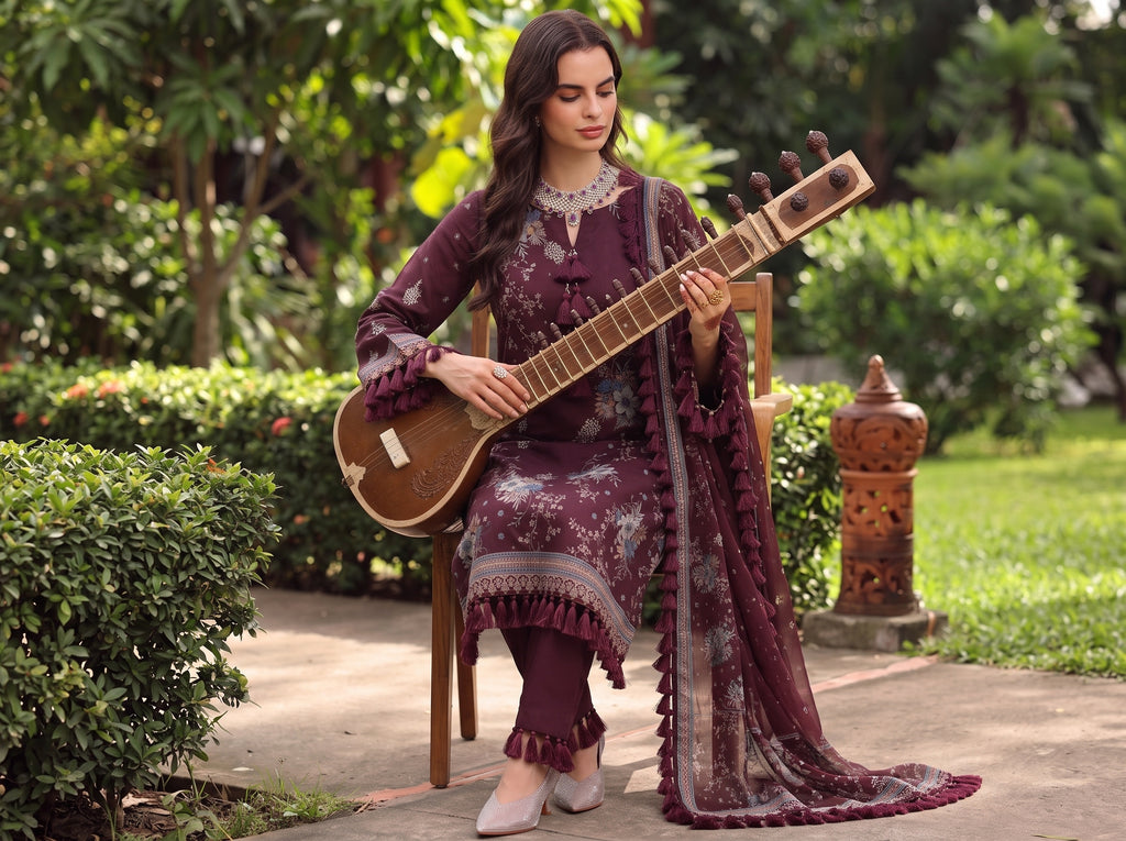 BISMIL 3 PIECE - PRINTED LAWN SUIT Unstitched