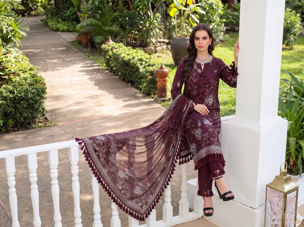 BISMIL 3 PIECE - PRINTED LAWN SUIT Unstitched