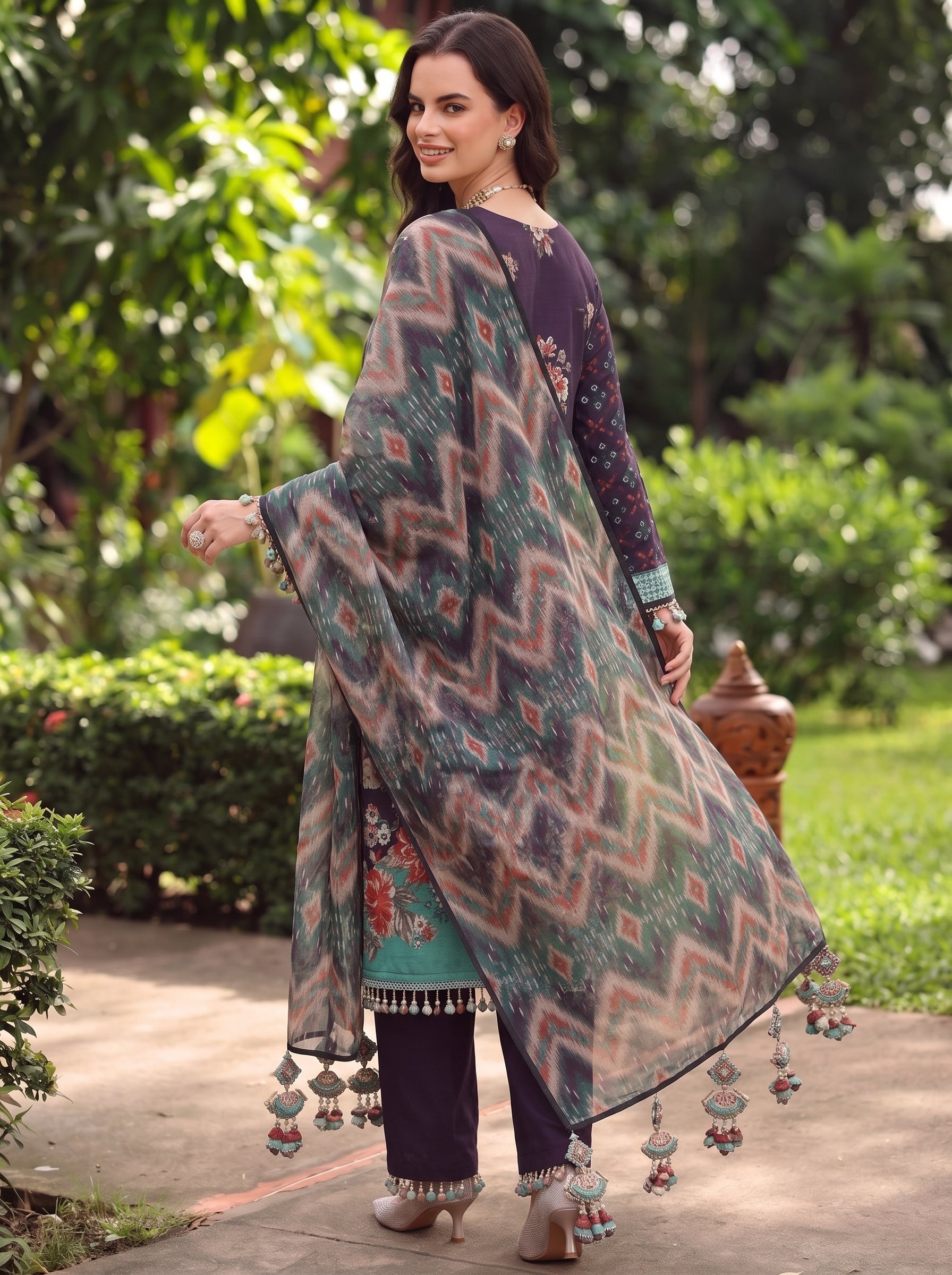 BISMIL 3 PIECE - PRINTED LAWN SUIT Unstitched