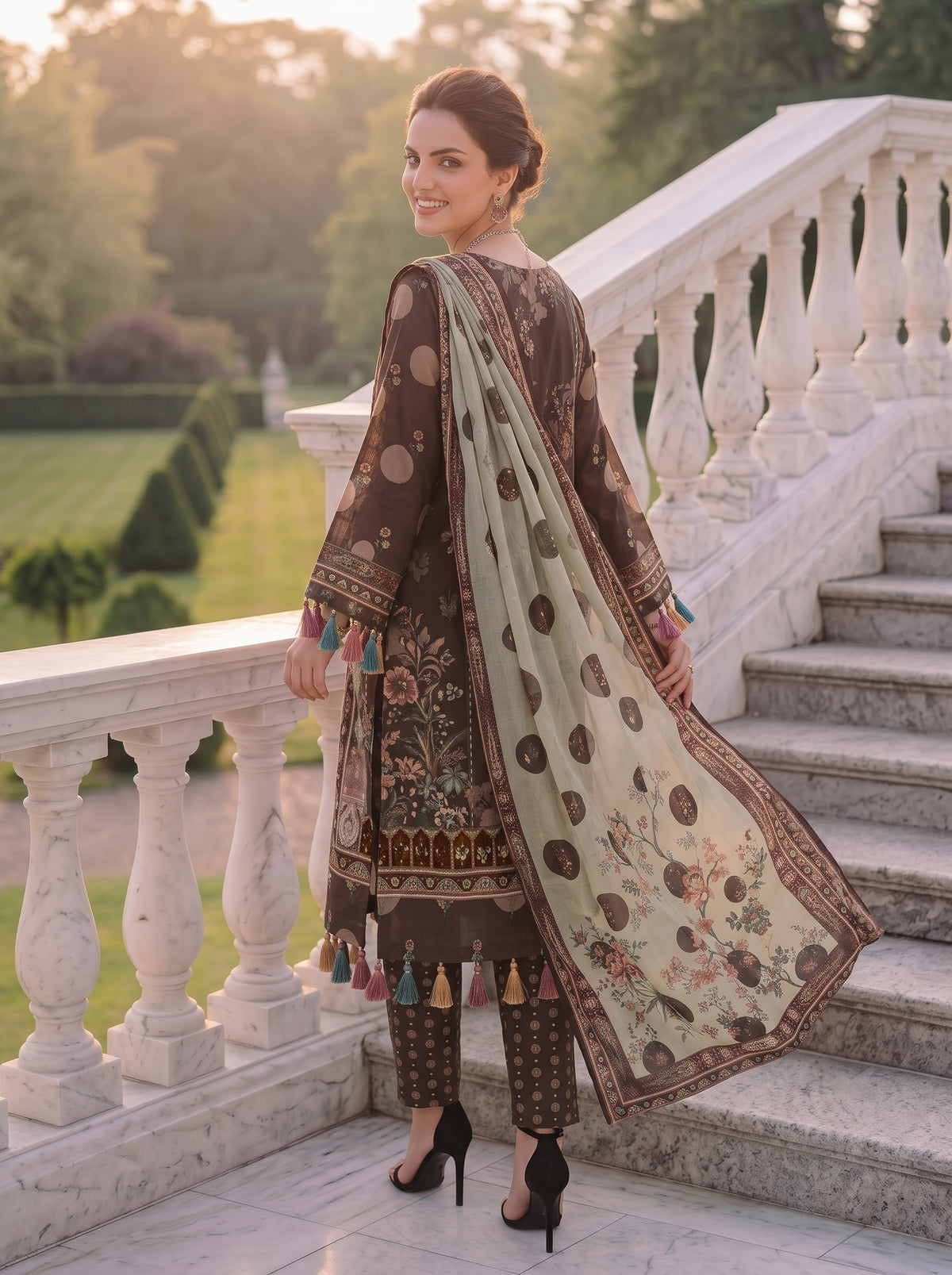 BLISS 3 PIECE - PRINTED LAWN SUIT Unstitched
