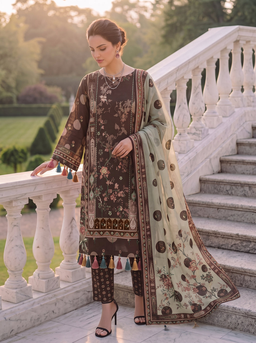 BLISS 3 PIECE - PRINTED LAWN SUIT Unstitched