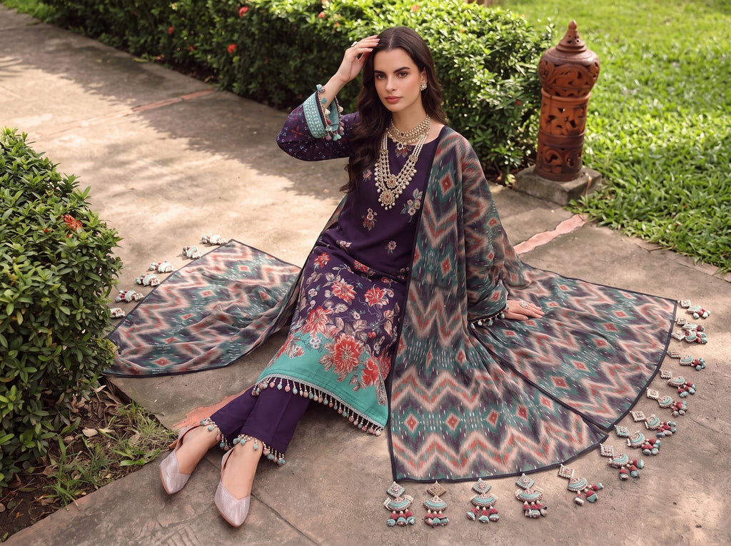 BISMIL 3 PIECE - PRINTED LAWN SUIT Unstitched