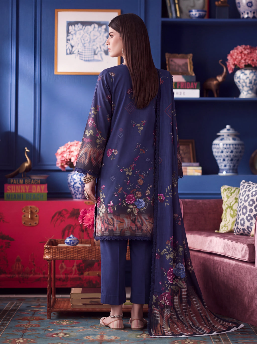BISMIL 3 PIECE - DIGITAL PRINTED PREMIUM VISCOSE SUIT Unstitched