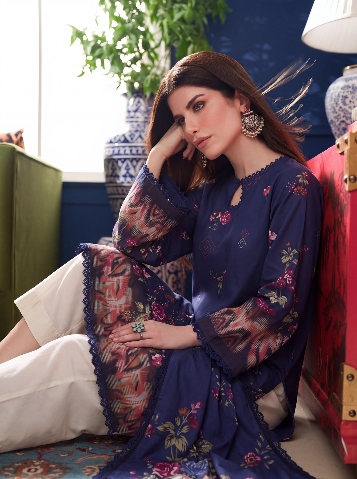 BISMIL 3 PIECE - DIGITAL PRINTED PREMIUM VISCOSE SUIT Unstitched
