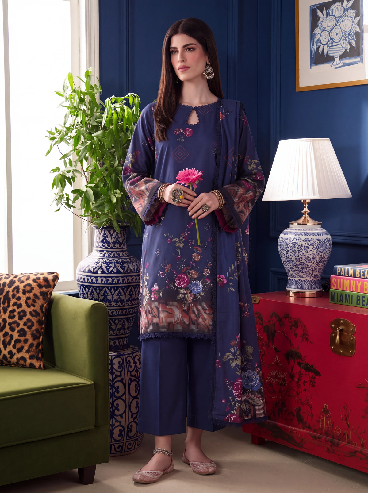 BISMIL 3 PIECE - DIGITAL PRINTED PREMIUM VISCOSE SUIT Unstitched