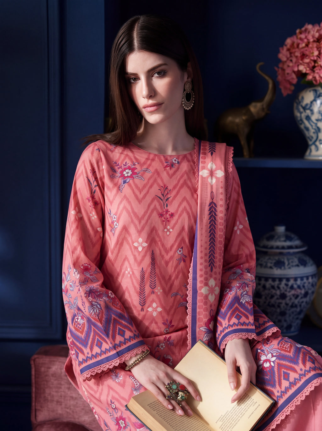 BISMIL 3 PIECE - DIGITAL PRINTED PREMIUM VISCOSE SUIT Unstitched