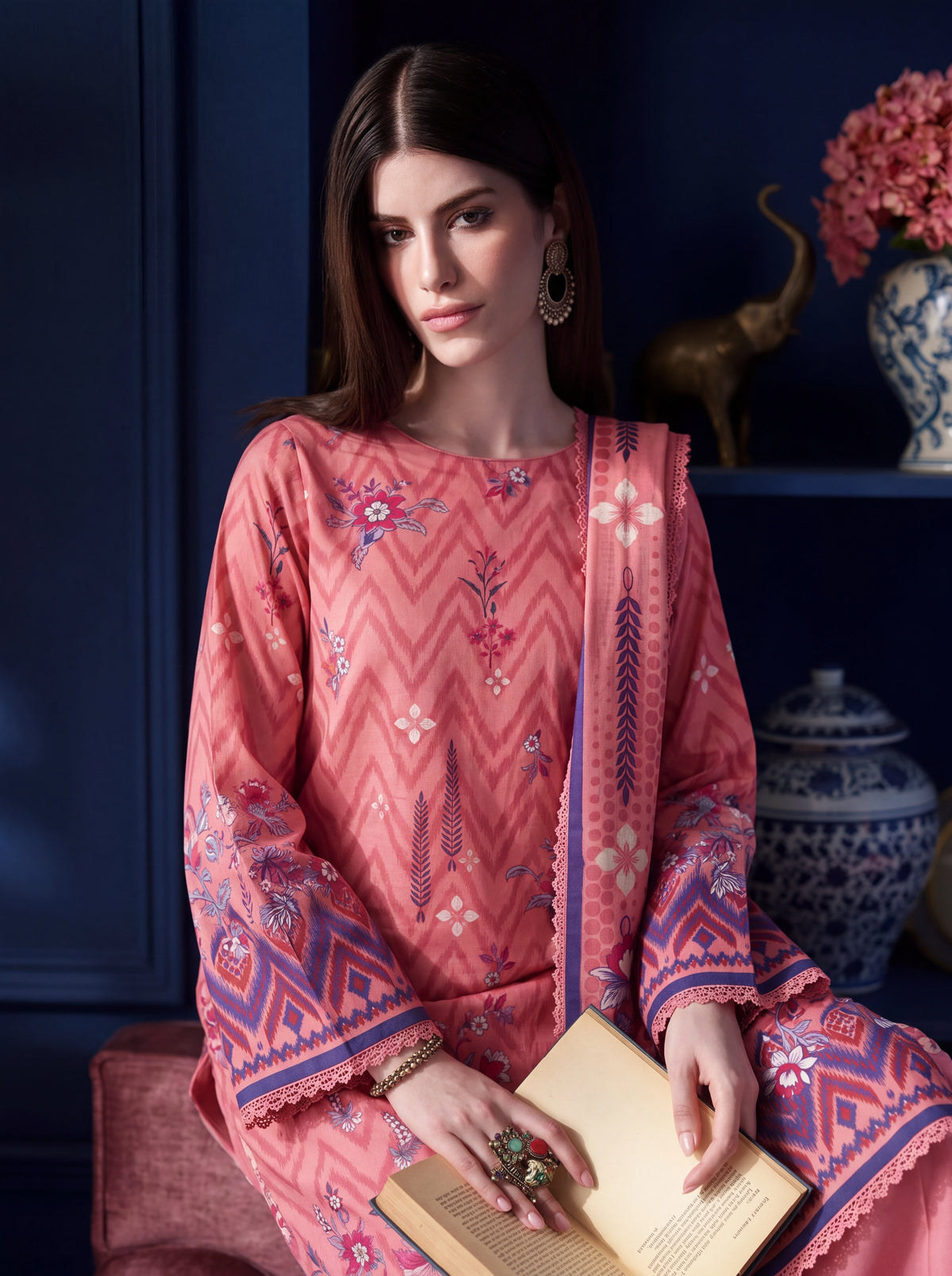 BISMIL 3 PIECE - DIGITAL PRINTED PREMIUM VISCOSE SUIT Unstitched