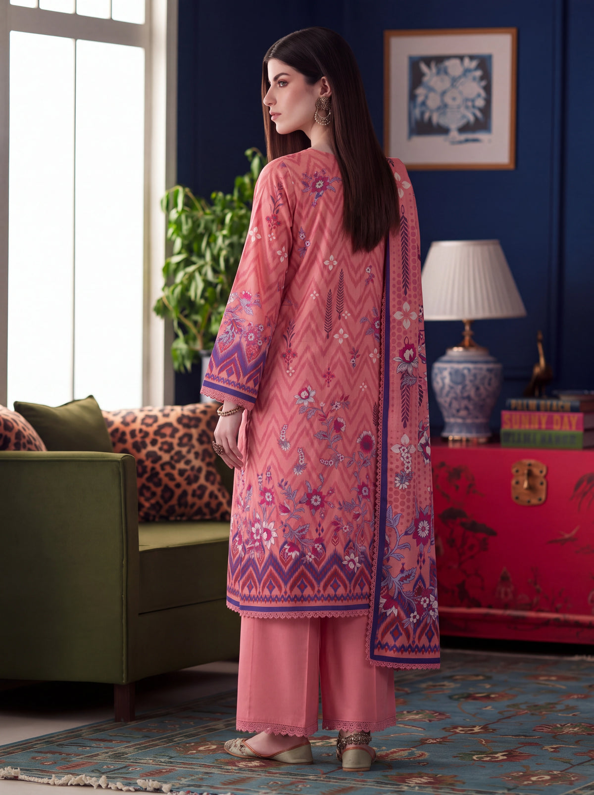 BISMIL 3 PIECE - DIGITAL PRINTED PREMIUM VISCOSE SUIT Unstitched