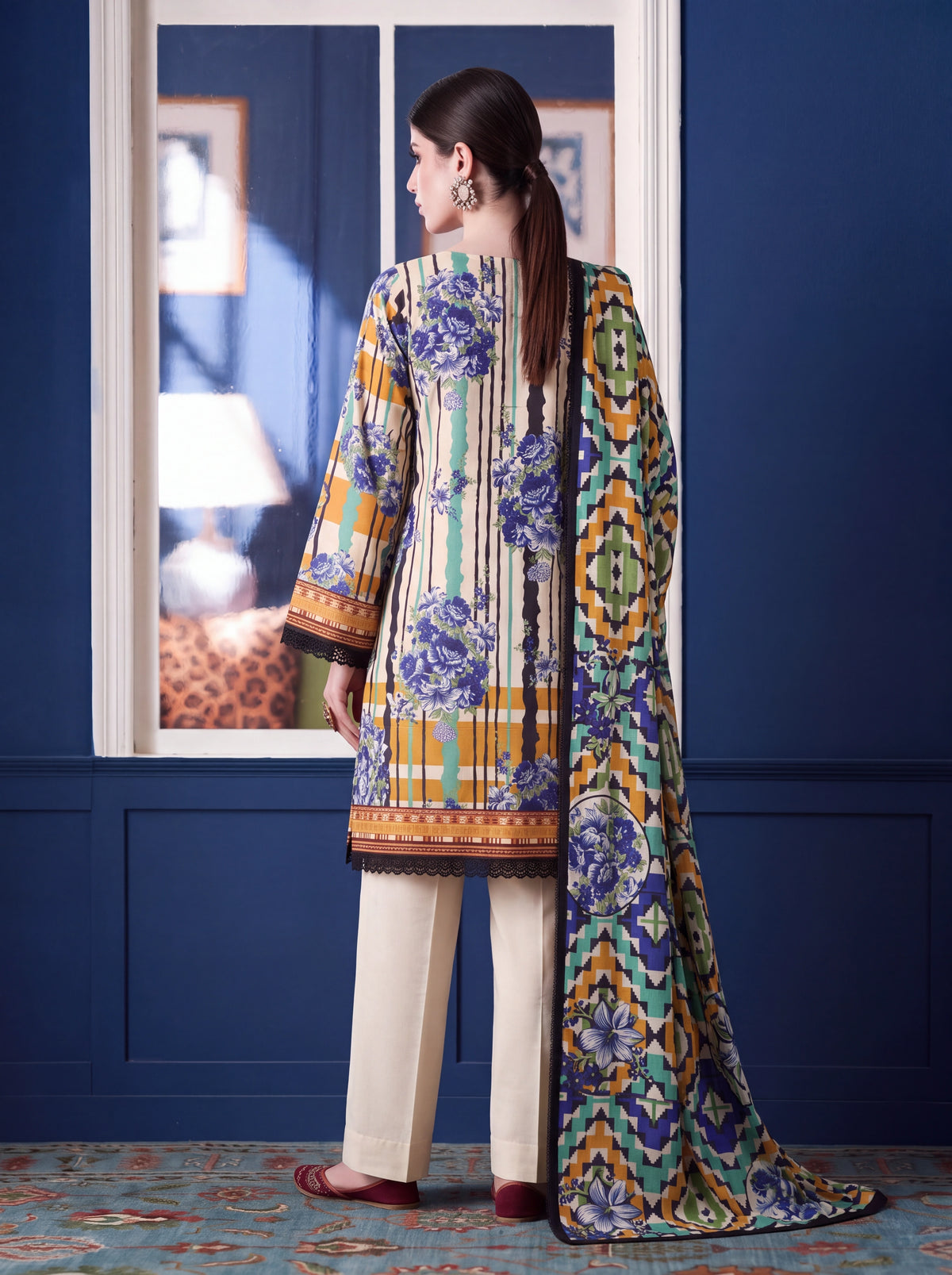 BISMIL 3 PIECE - DIGITAL PRINTED PREMIUM VISCOSE SUIT Unstitched