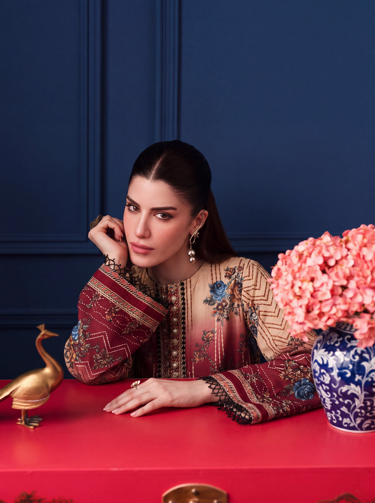 BISMIL 3 PIECE - DIGITAL PRINTED PREMIUM VISCOSE SUIT Unstitched