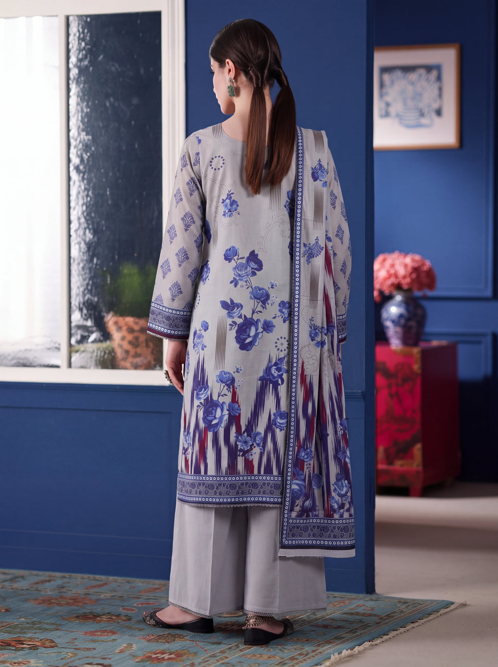 BISMIL 3 PIECE - DIGITAL PRINTED PREMIUM VISCOSE SUIT Unstitched