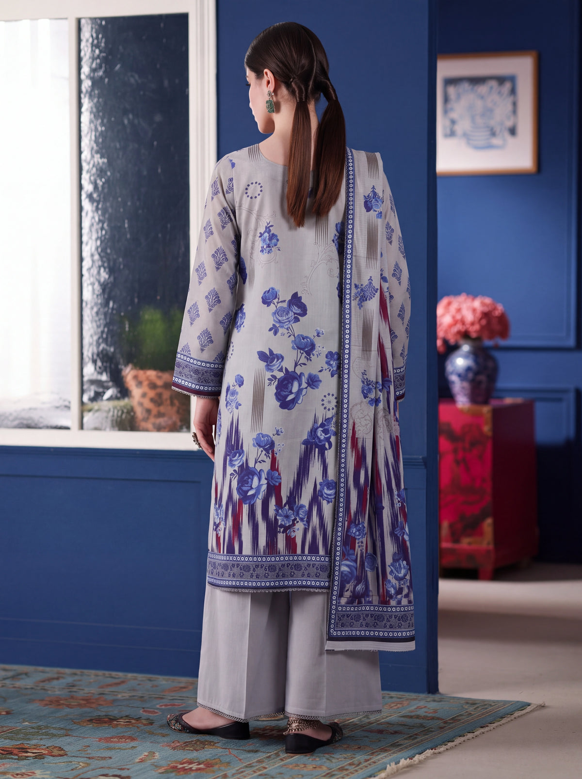 BISMIL 3 PIECE - DIGITAL PRINTED PREMIUM VISCOSE SUIT Unstitched