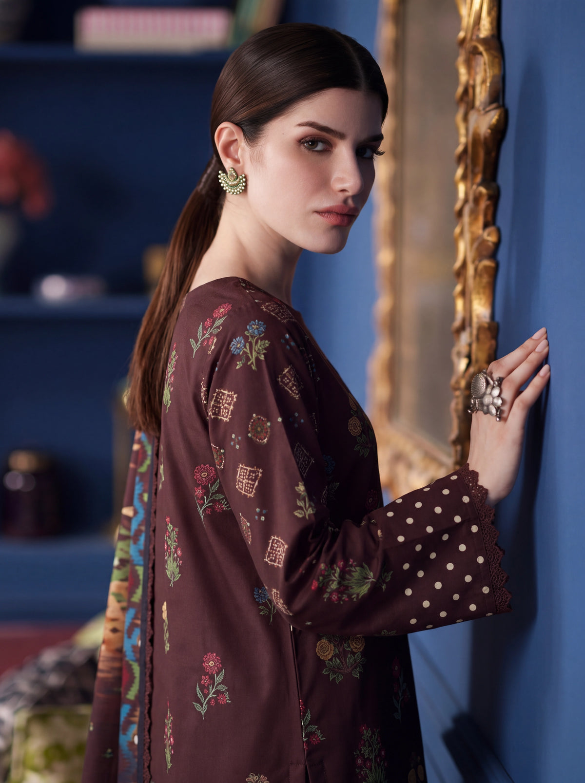 BISMIL 3 PIECE - DIGITAL PRINTED PREMIUM VISCOSE SUIT Unstitched