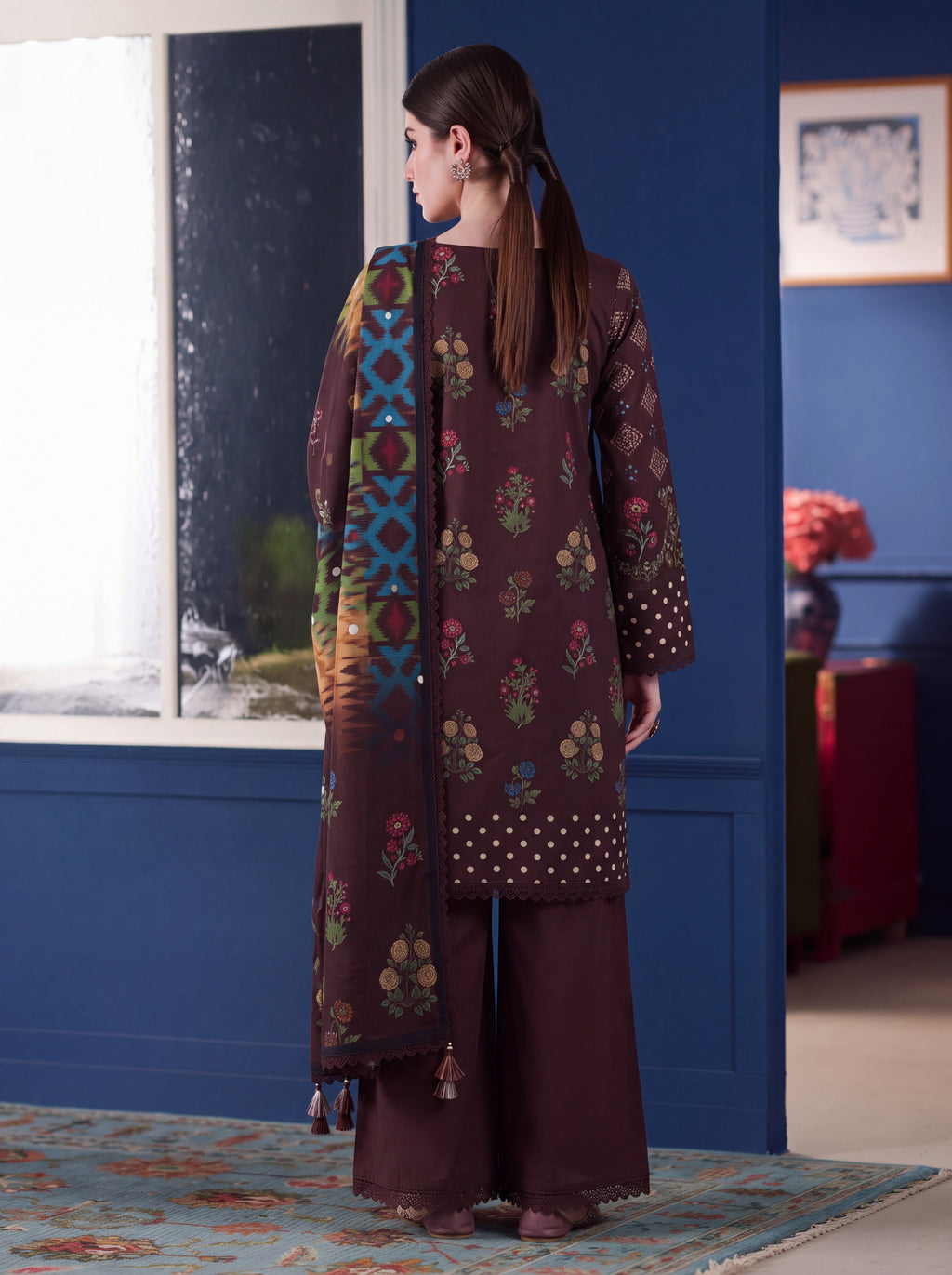 BISMIL 3 PIECE - DIGITAL PRINTED PREMIUM VISCOSE SUIT Unstitched