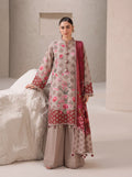 BISMIL 3 PIECE - DIGITAL PRINTED VISCOSE SUIT Unstitched