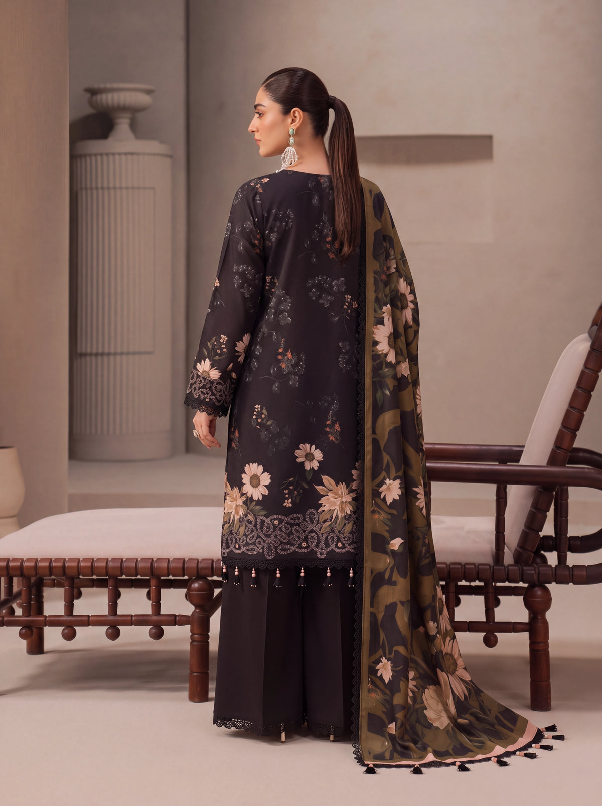 BISMIL 3 PIECE - DIGITAL PRINTED VISCOSE SUIT Unstitched