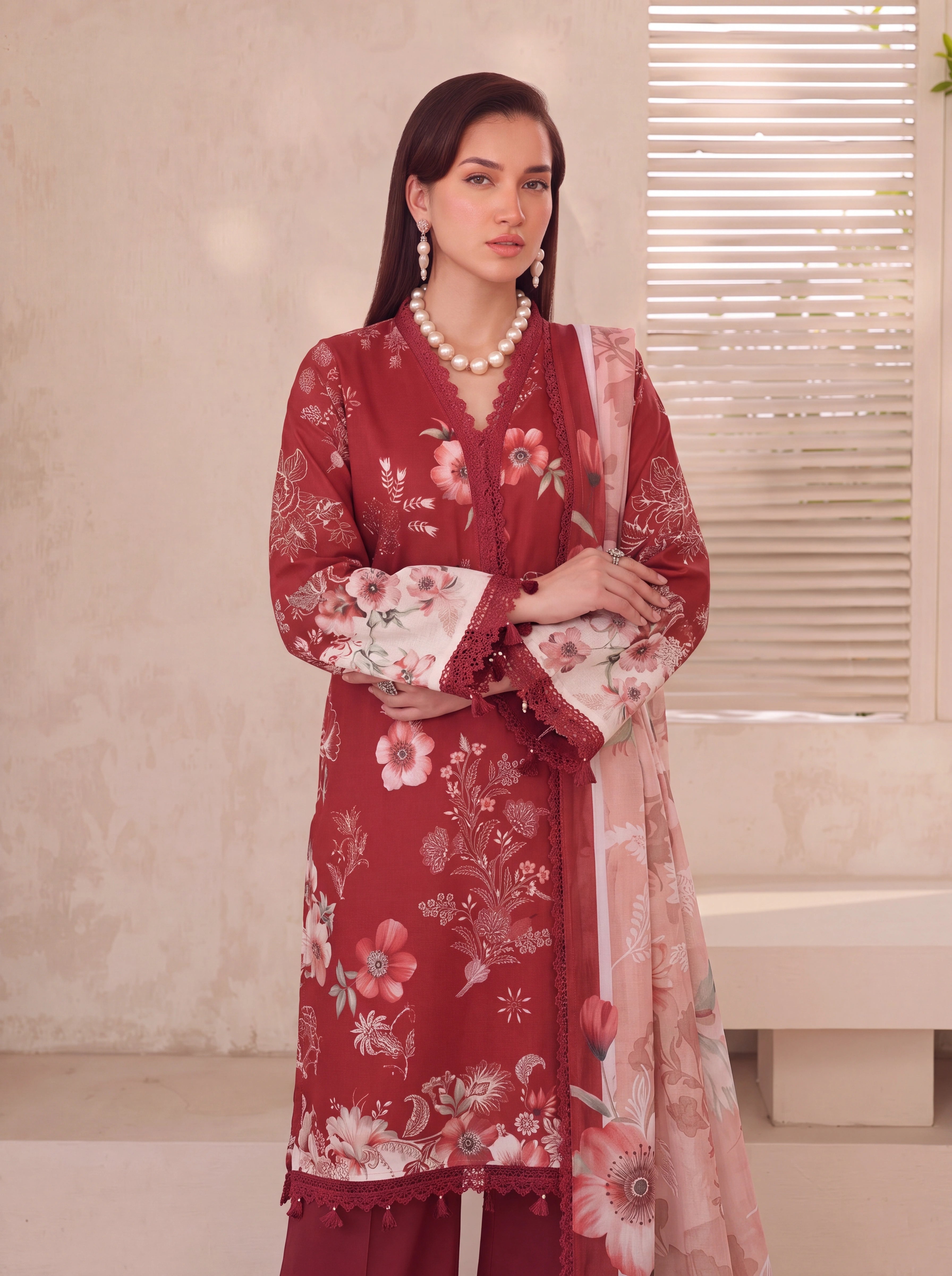 BISMIL 3 PIECE - PRINTED LAWN SUIT Unstitched