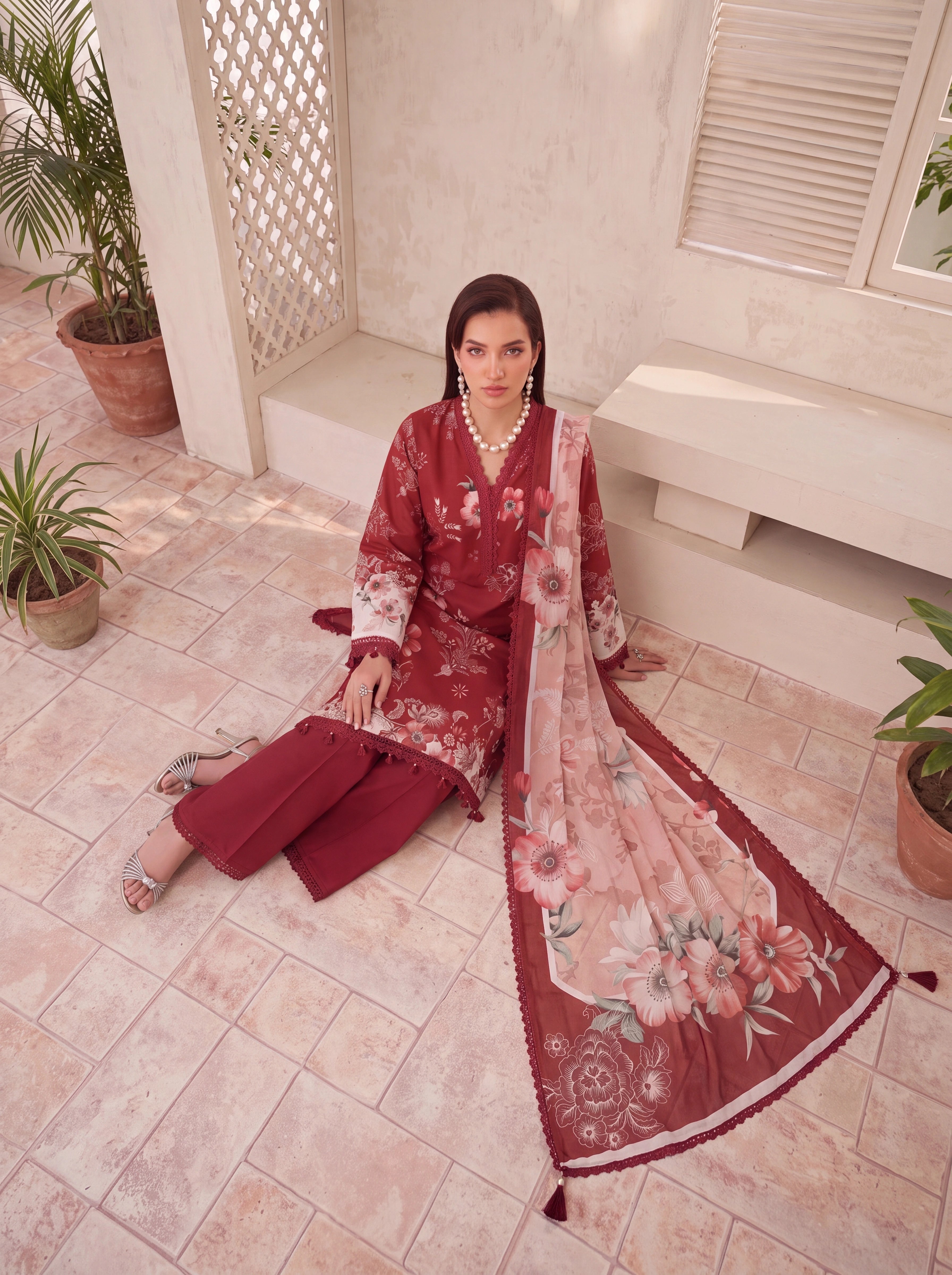 BISMIL 3 PIECE - PRINTED LAWN SUIT Unstitched