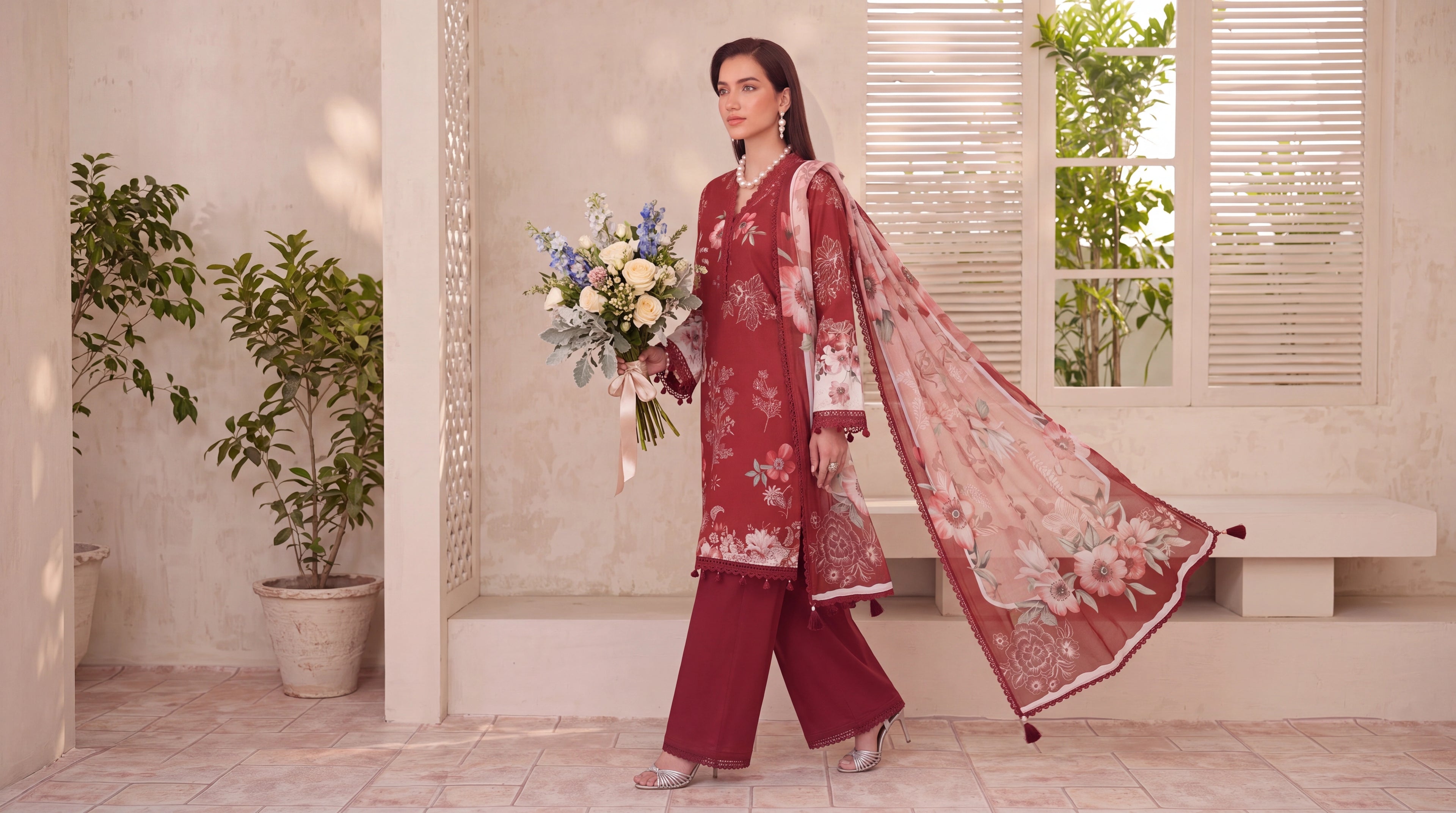 BISMIL 3 PIECE - PRINTED LAWN SUIT Unstitched