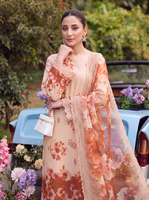 BATIK 3 PIECE - PRINTED LAWN SUIT Unstitched 001