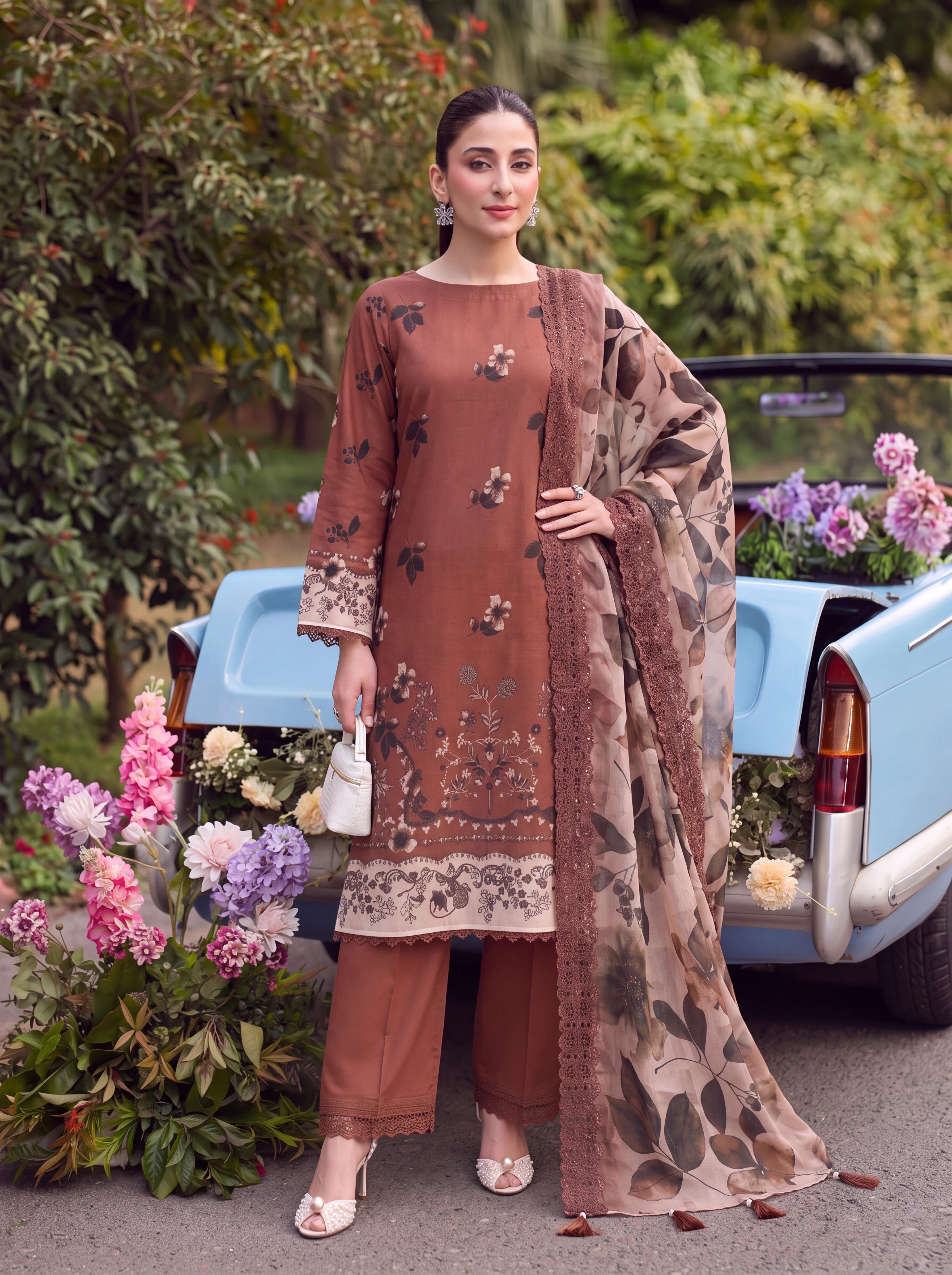 BATIK 3 PIECE - PRINTED LAWN SUIT Unstitched 002