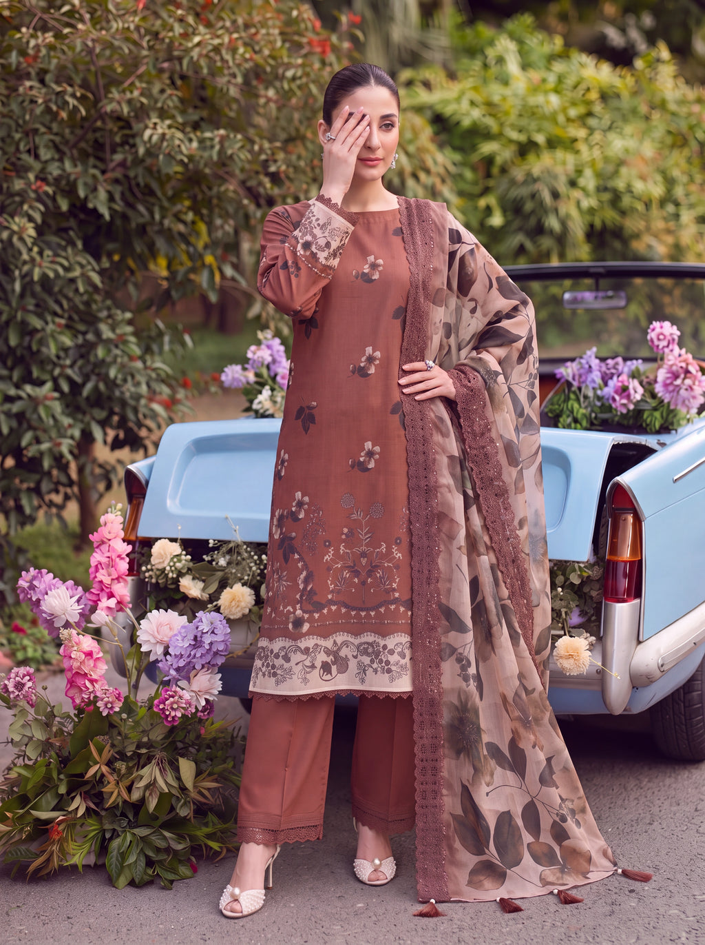BATIK 3 PIECE - PRINTED LAWN SUIT Unstitched 002