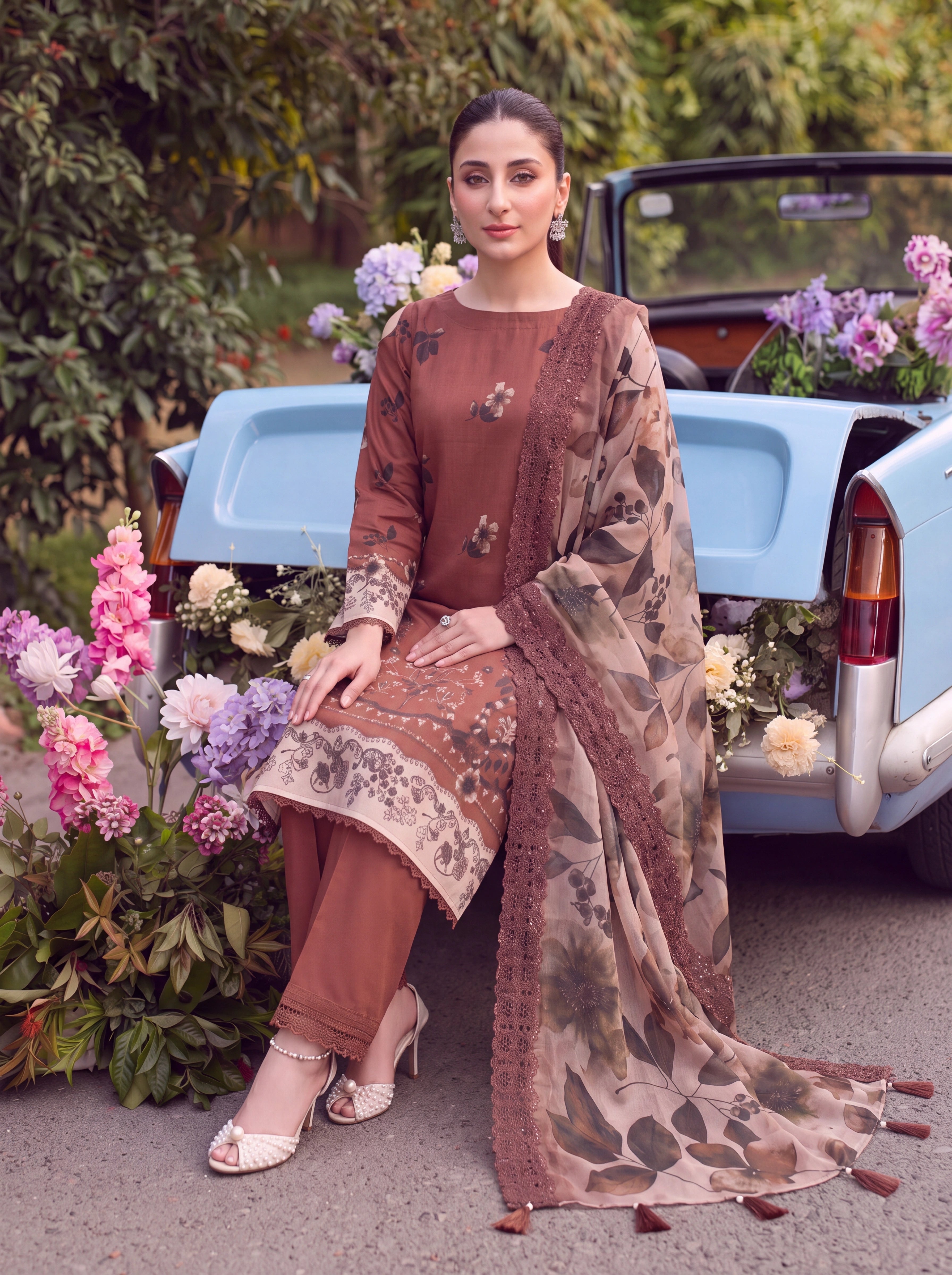 BATIK 3 PIECE - PRINTED LAWN SUIT Unstitched 002
