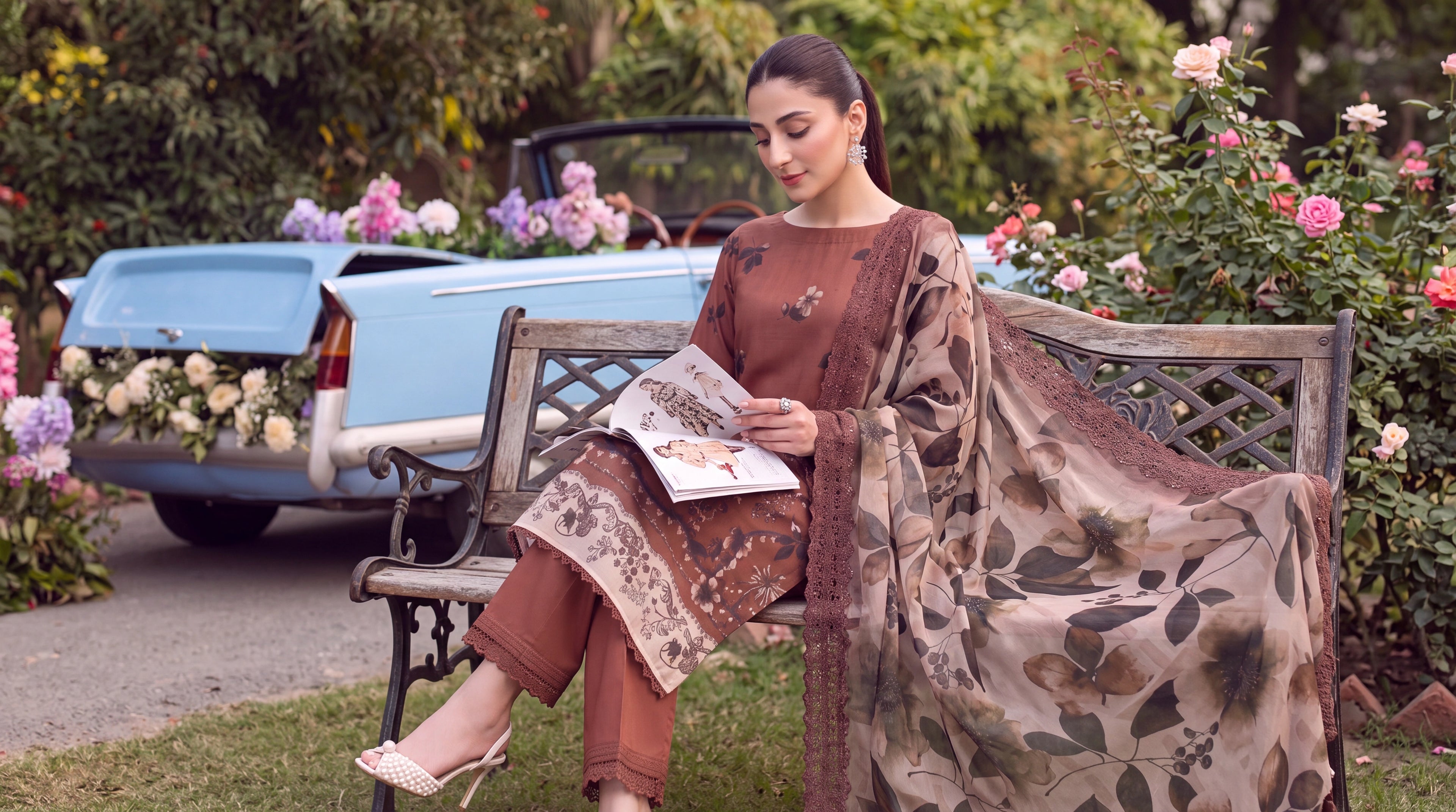BATIK 3 PIECE - PRINTED LAWN SUIT Unstitched 002