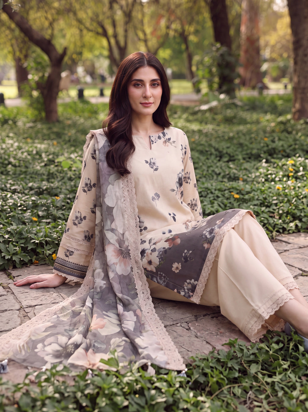 BATIK 3 PIECE - PRINTED LAWN SUIT Unstitched 005