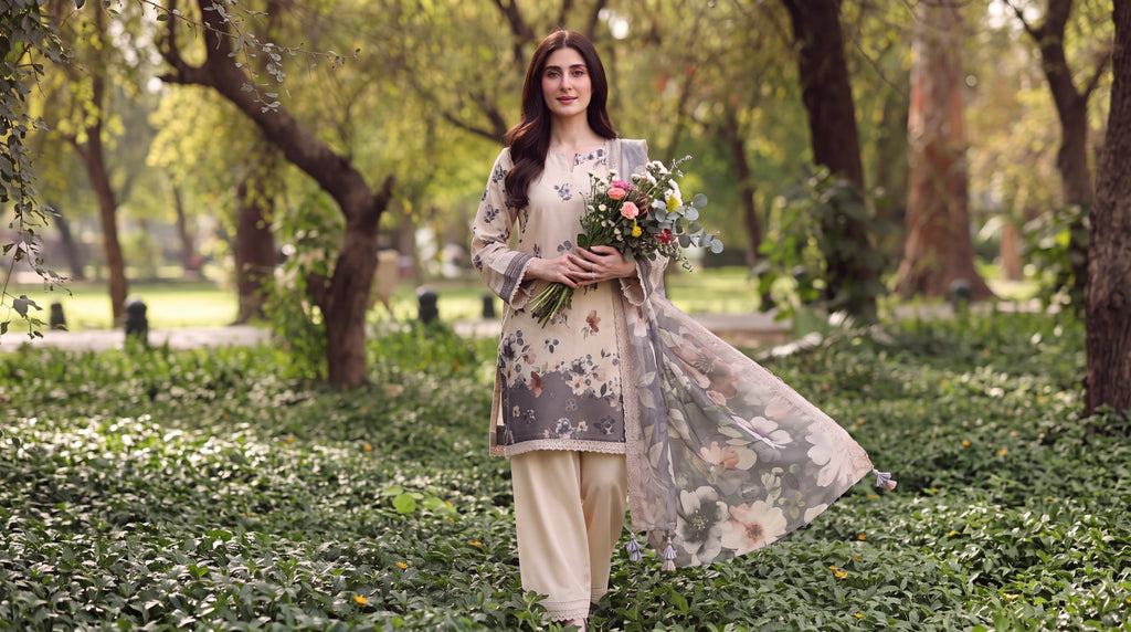 BATIK 3 PIECE - PRINTED LAWN SUIT Unstitched 005