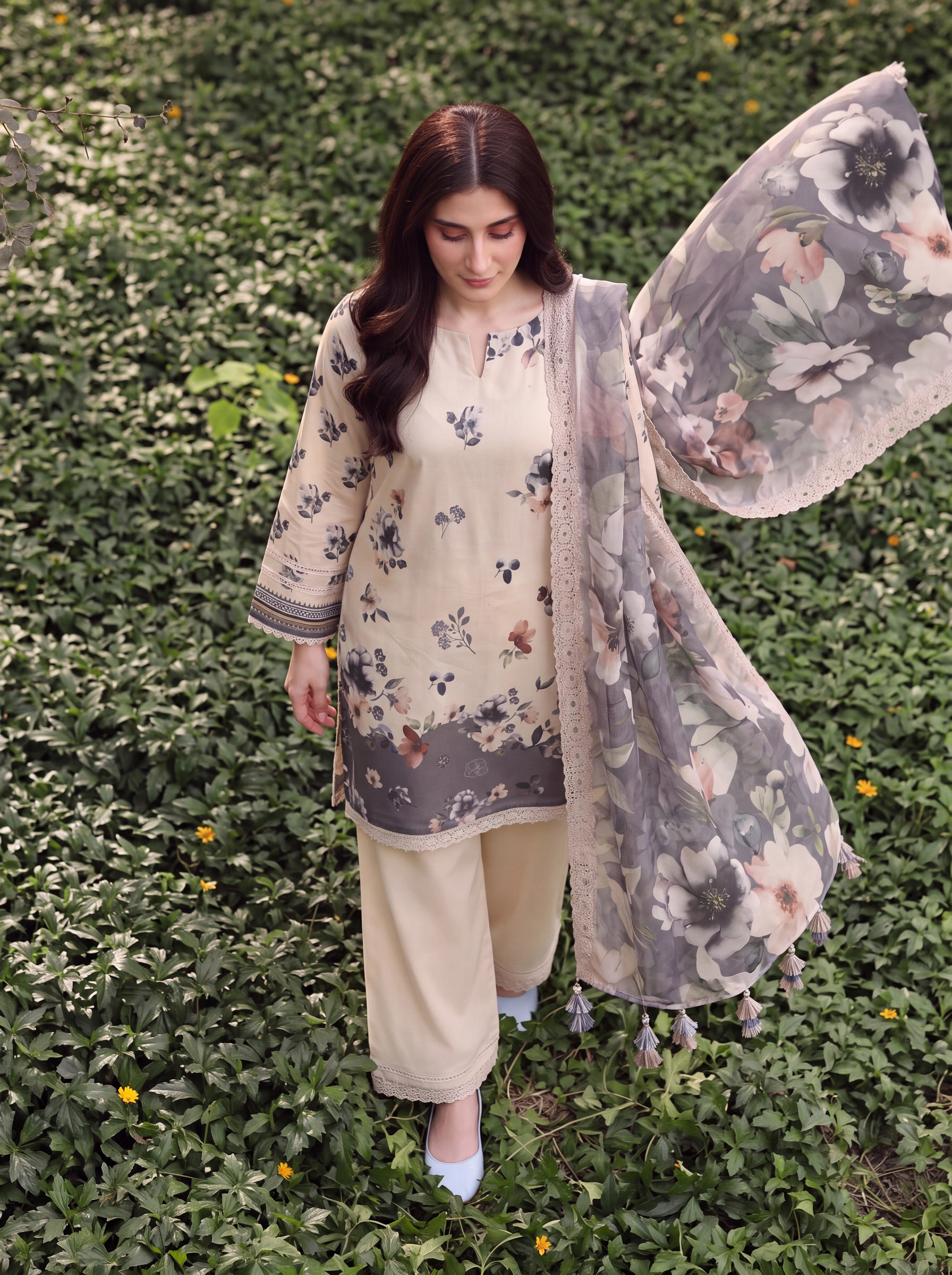 BATIK 3 PIECE - PRINTED LAWN SUIT Unstitched 005