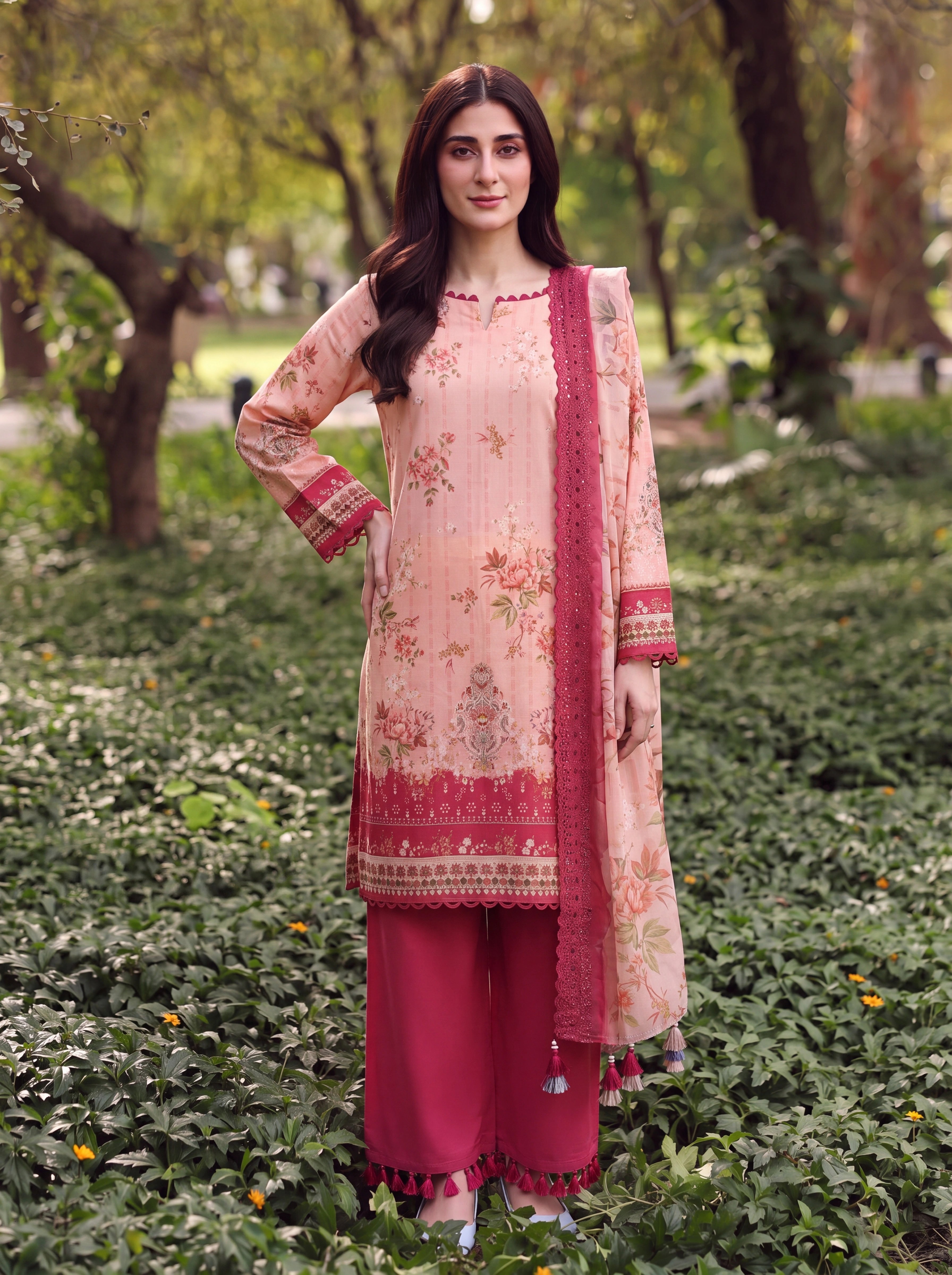 BATIK 3 PIECE - PRINTED LAWN SUIT Unstitched 006