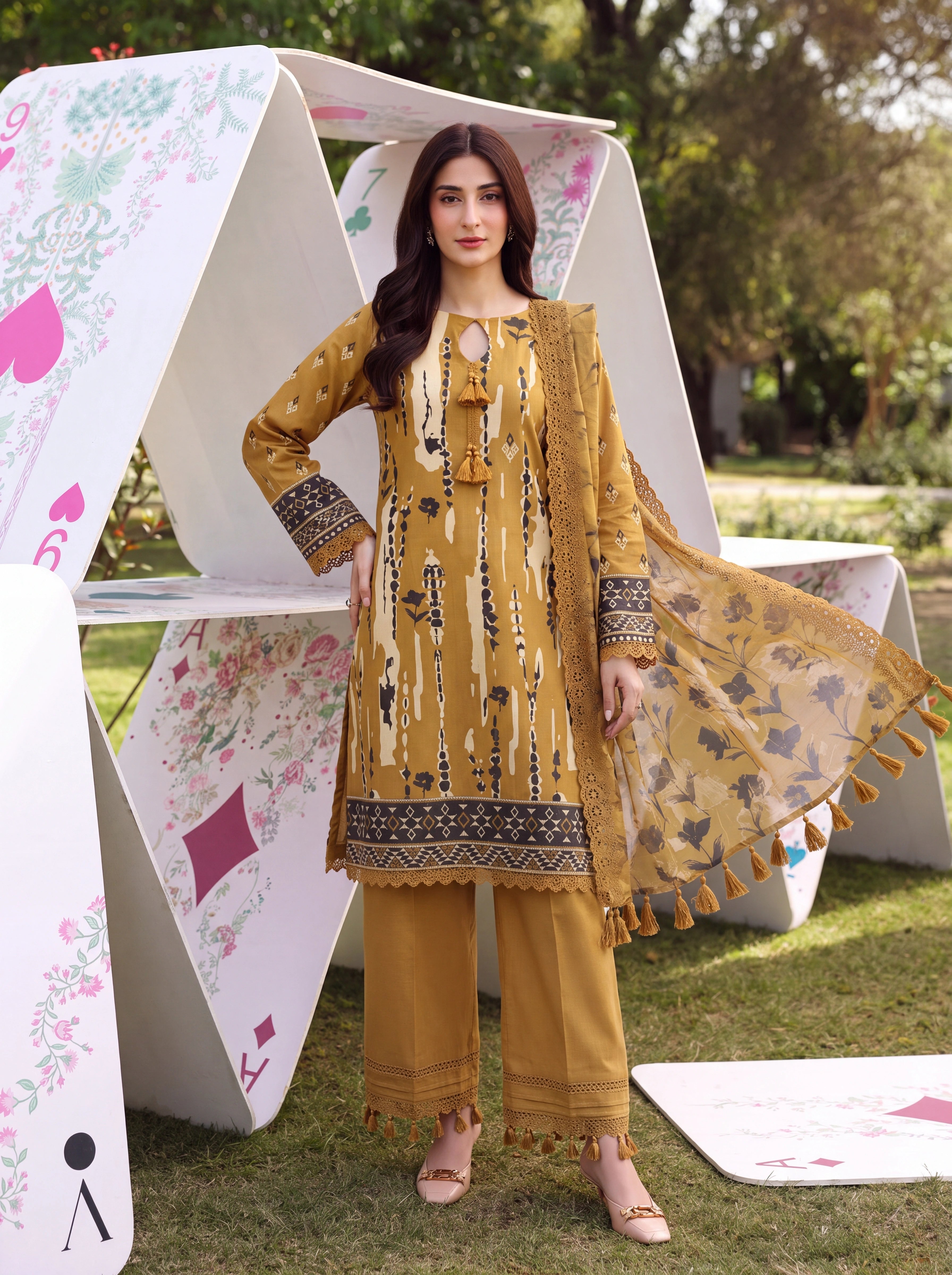 BATIK 3 PIECE - PRINTED LAWN SUIT Unstitched 007