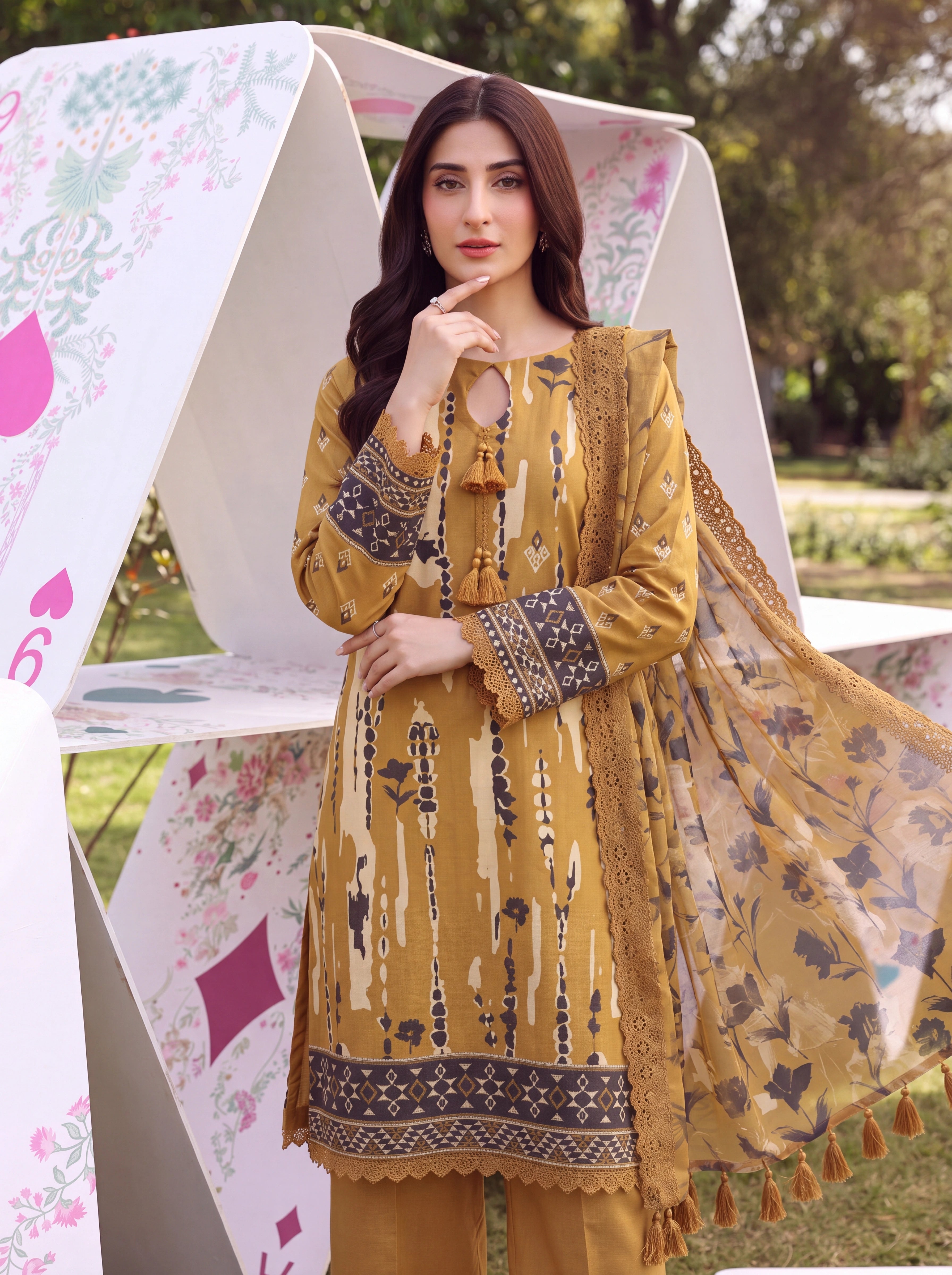 BATIK 3 PIECE - PRINTED LAWN SUIT Unstitched 007