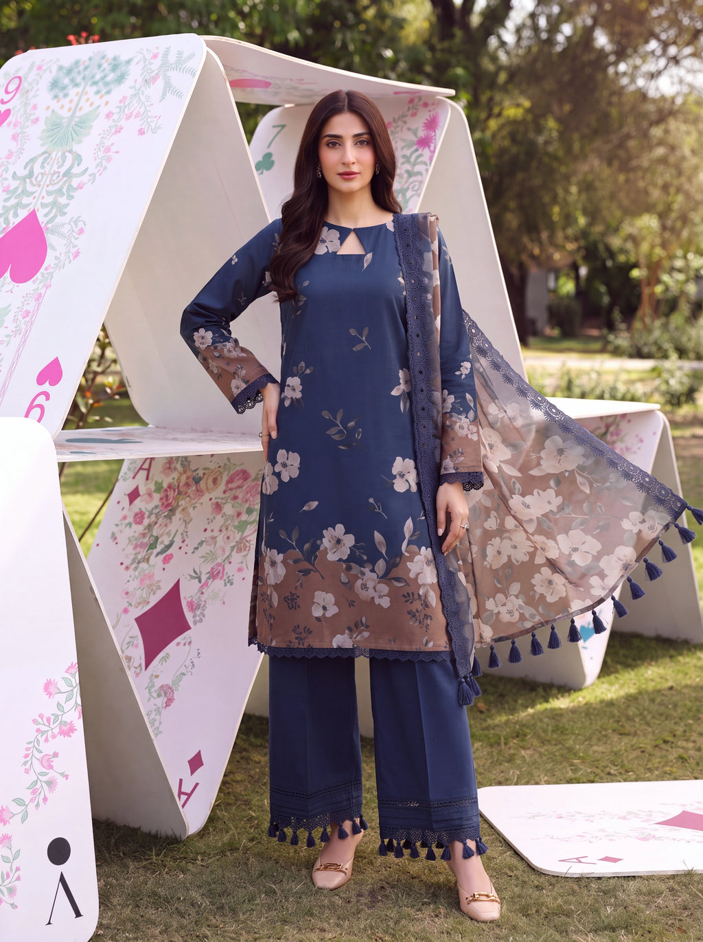 BATIK 3 PIECE - PRINTED LAWN SUIT Unstitched 008