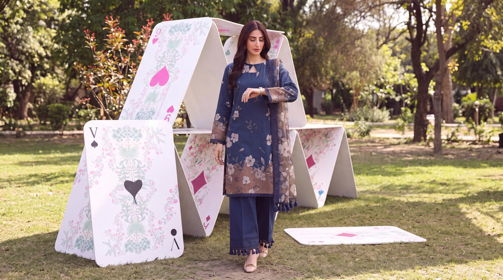 BATIK 3 PIECE - PRINTED LAWN SUIT Unstitched 008