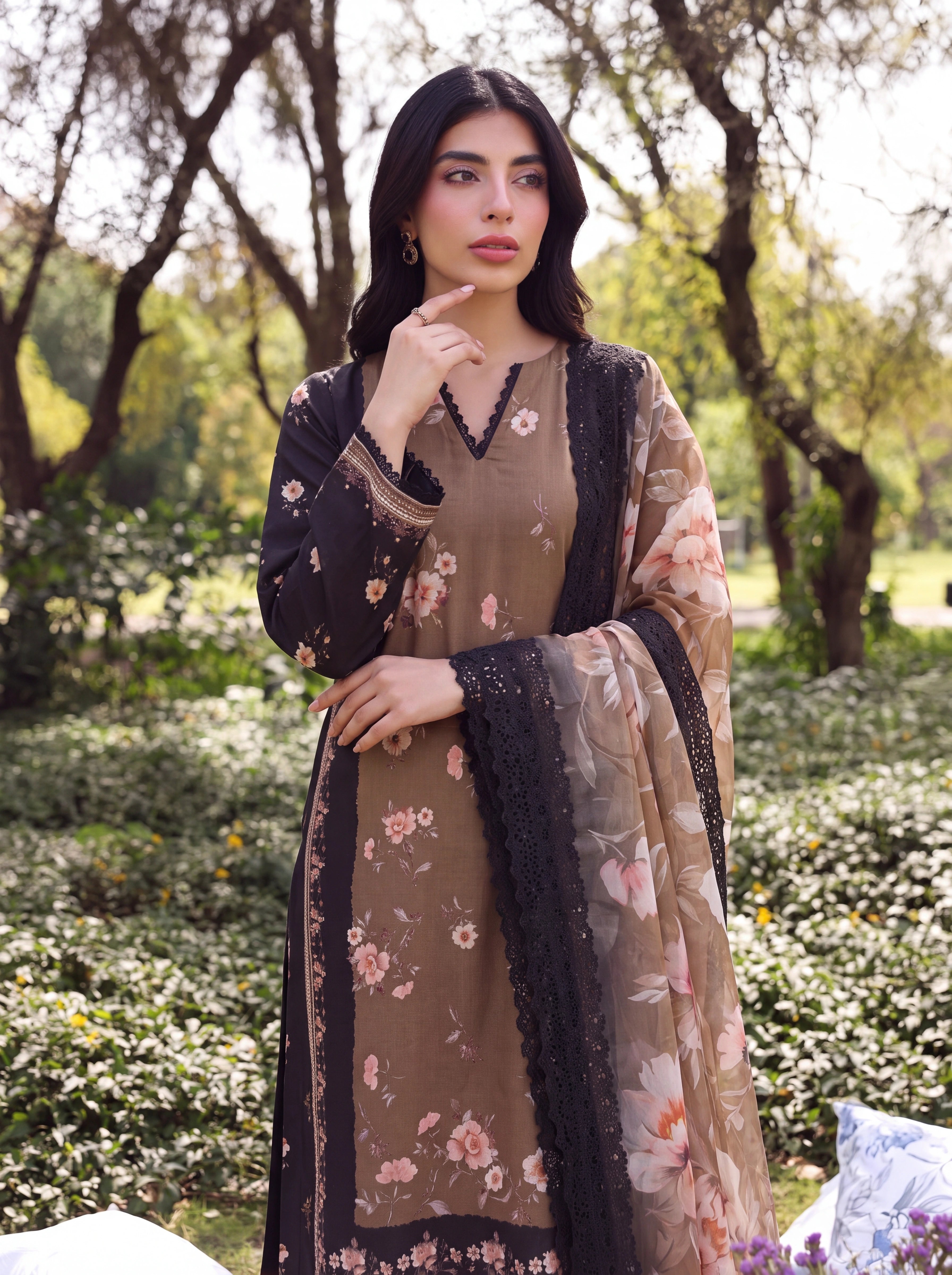 BATIK 3 PIECE - PRINTED LAWN SUIT Unstitched 010