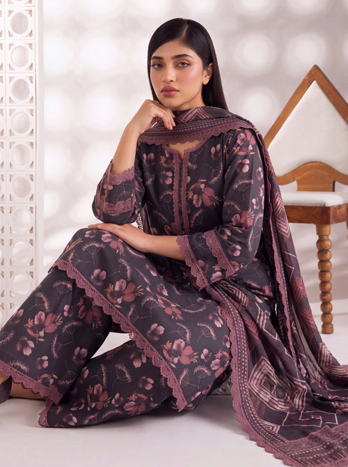 BAHAR 3 PIECE - PRINTED LAWN SUIT Unstitched 011