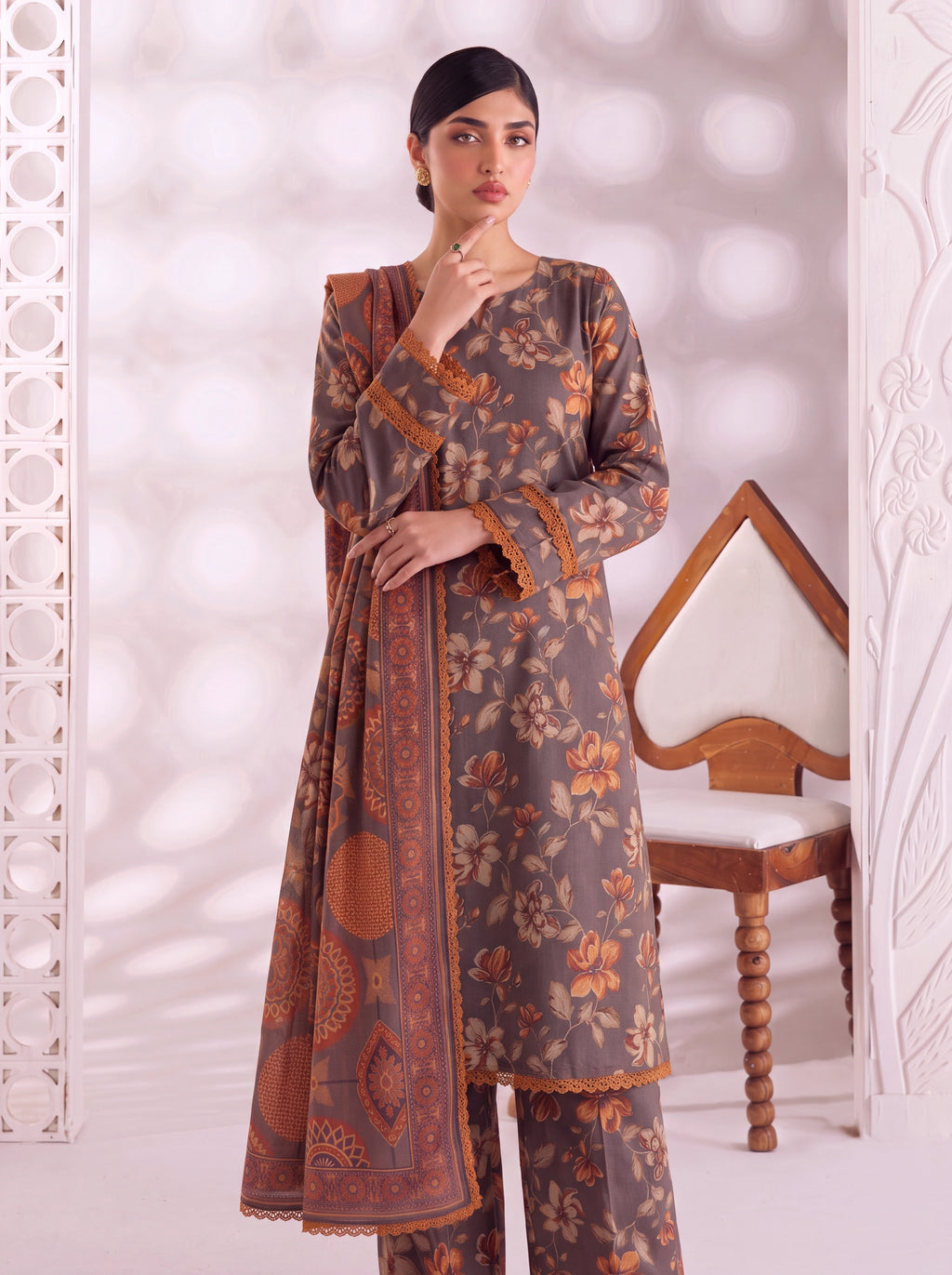 BAHAR 3 PIECE - PRINTED LAWN SUIT Unstitched 013
