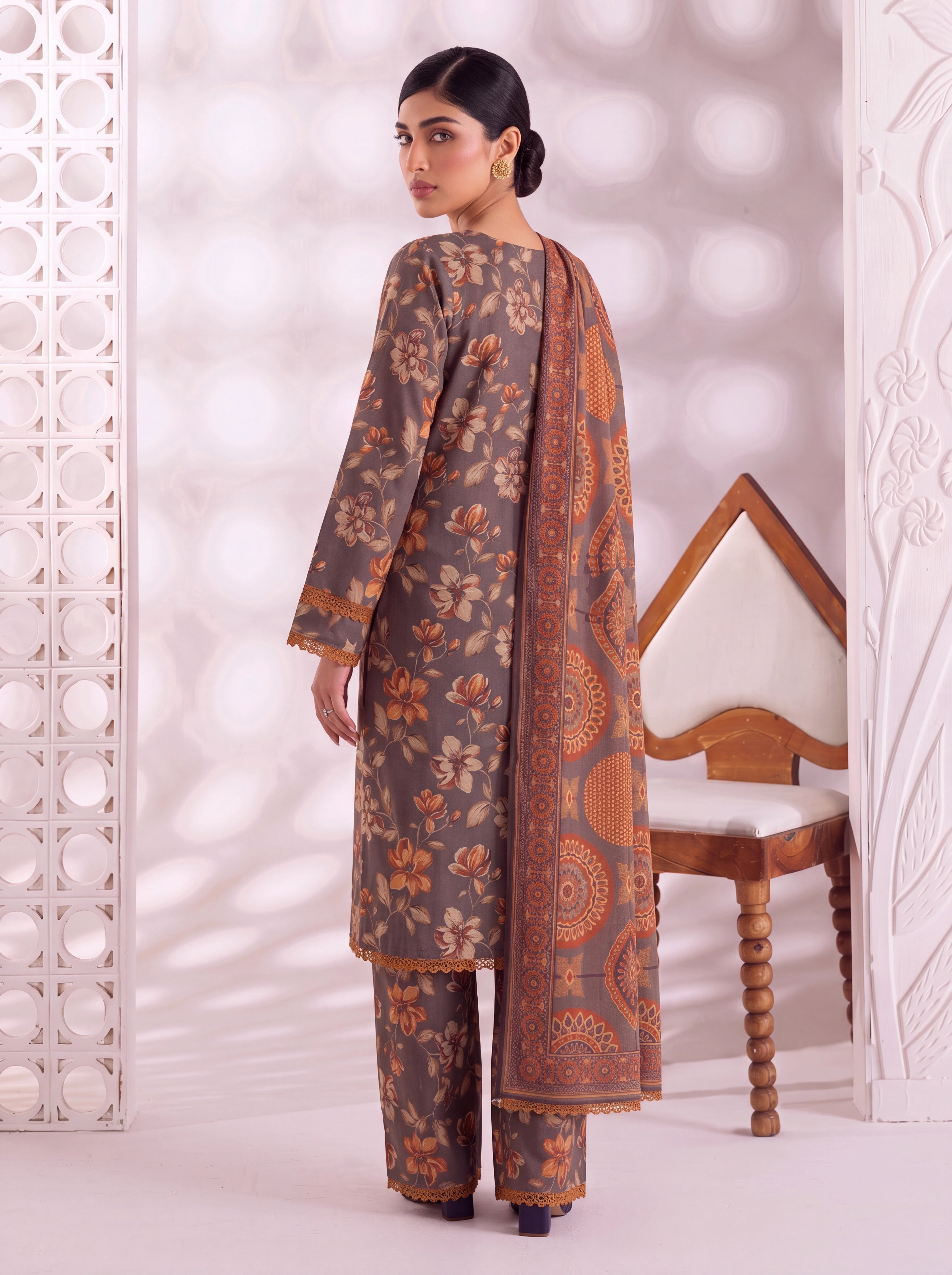 BAHAR 3 PIECE - PRINTED LAWN SUIT Unstitched 013
