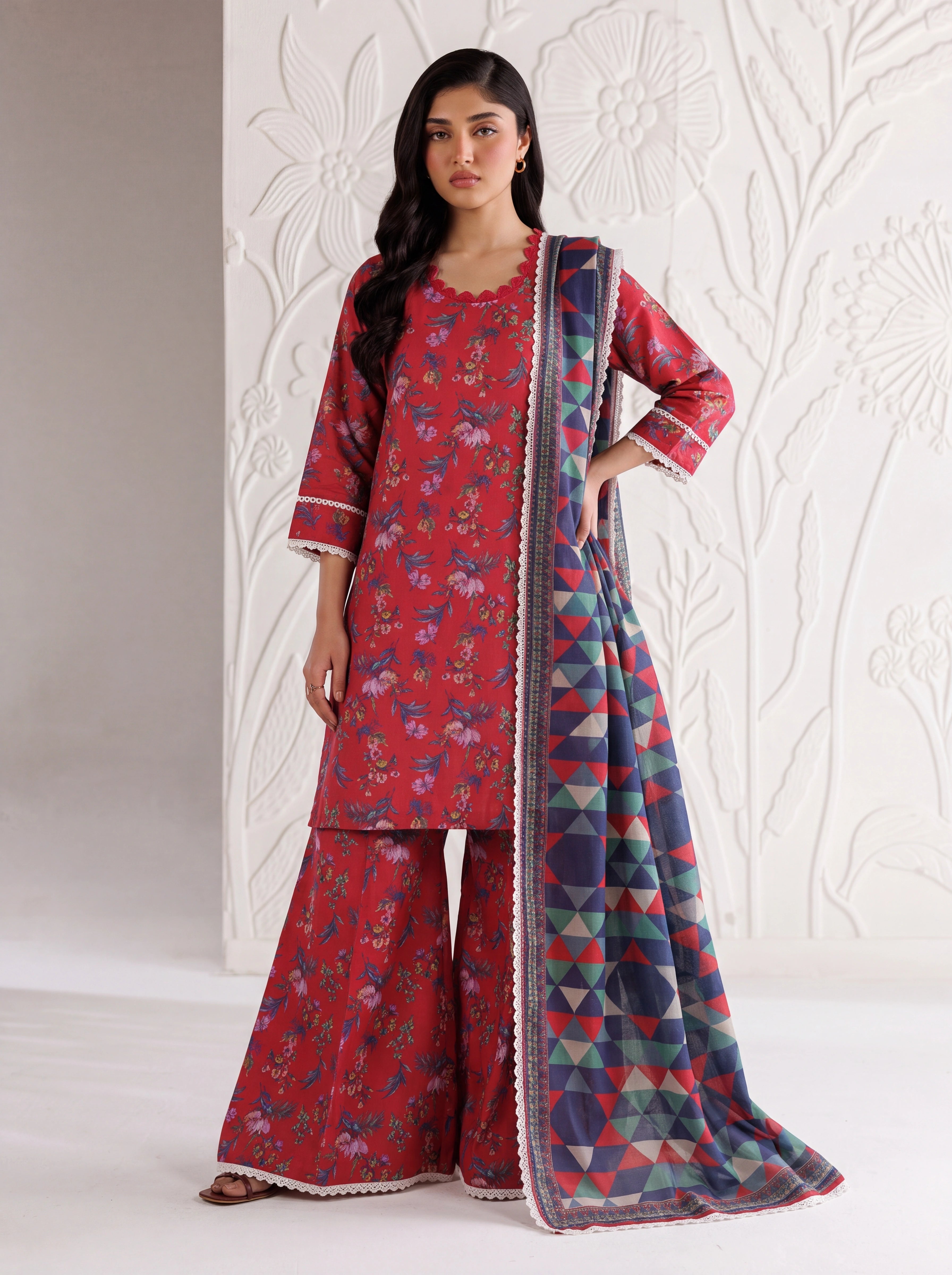 BAHAR 3 PIECE - PRINTED LAWN SUIT Unstitched 014