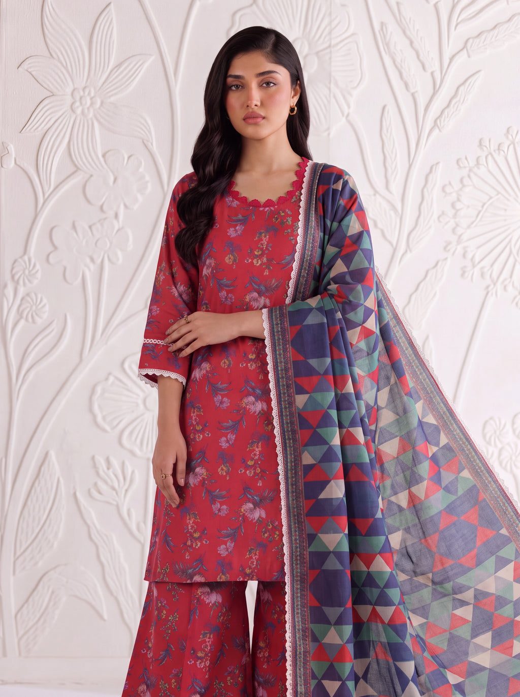 BAHAR 3 PIECE - PRINTED LAWN SUIT Unstitched 014