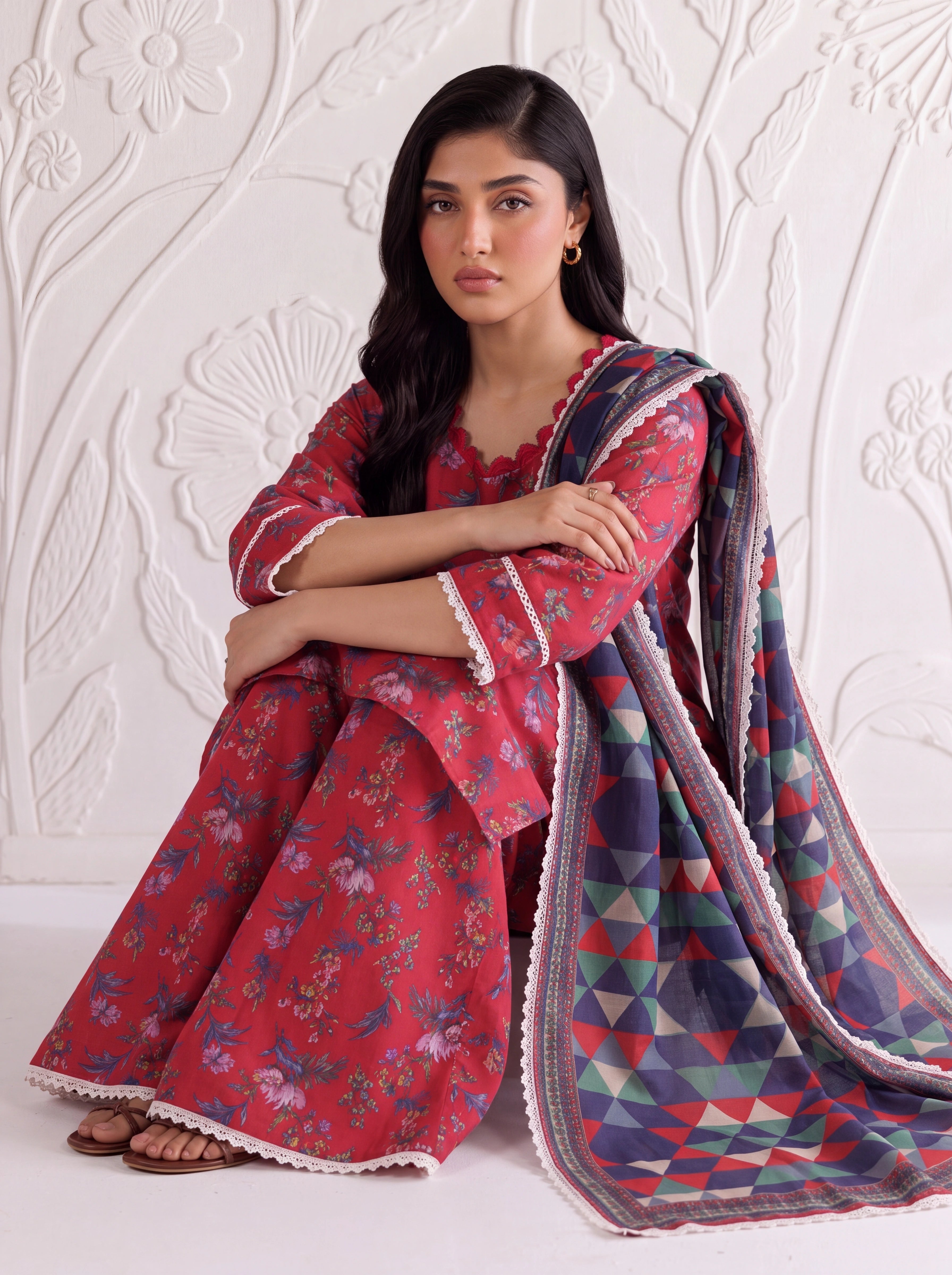 BAHAR 3 PIECE - PRINTED LAWN SUIT Unstitched 014
