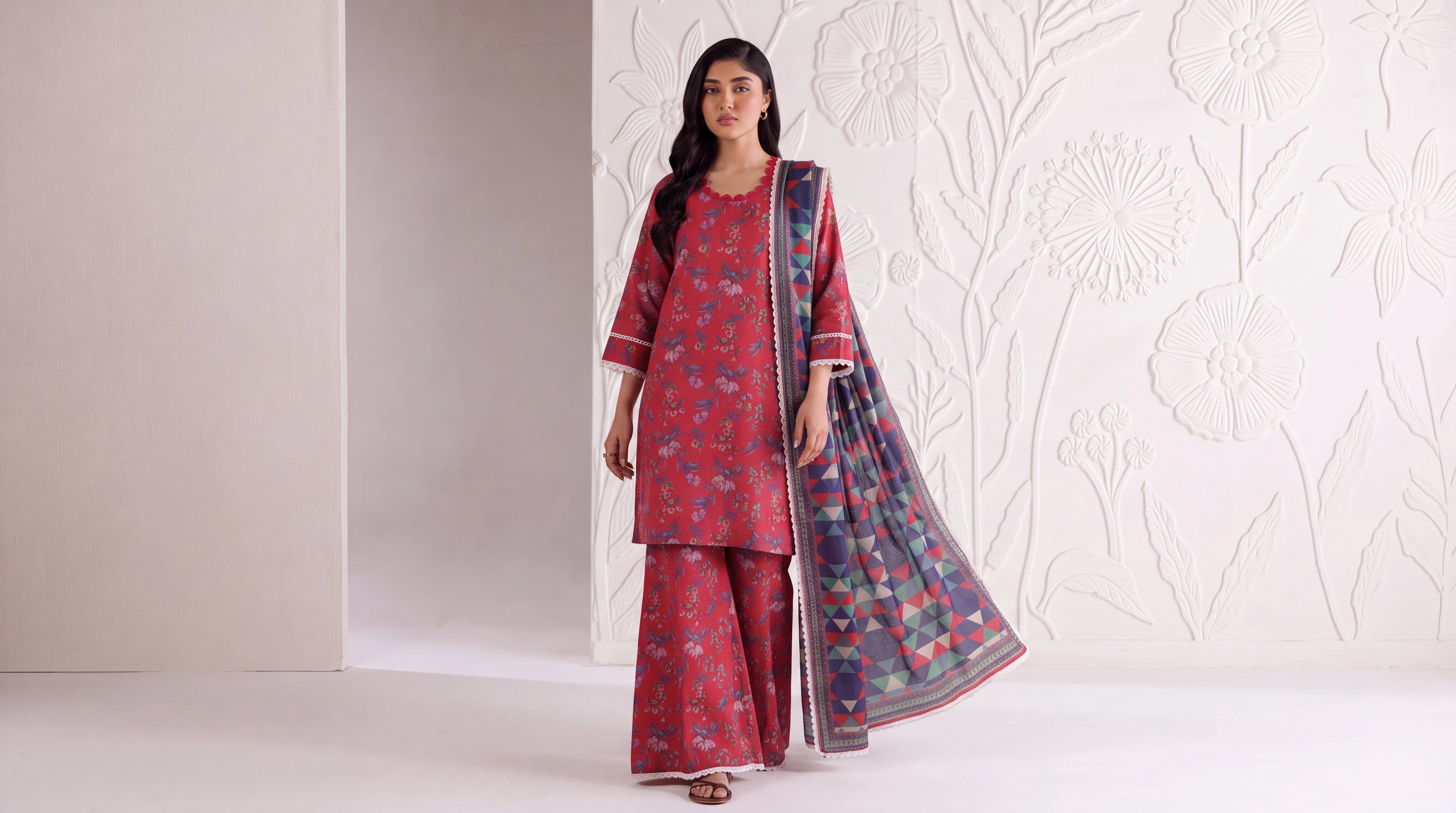 BAHAR 3 PIECE - PRINTED LAWN SUIT Unstitched 014