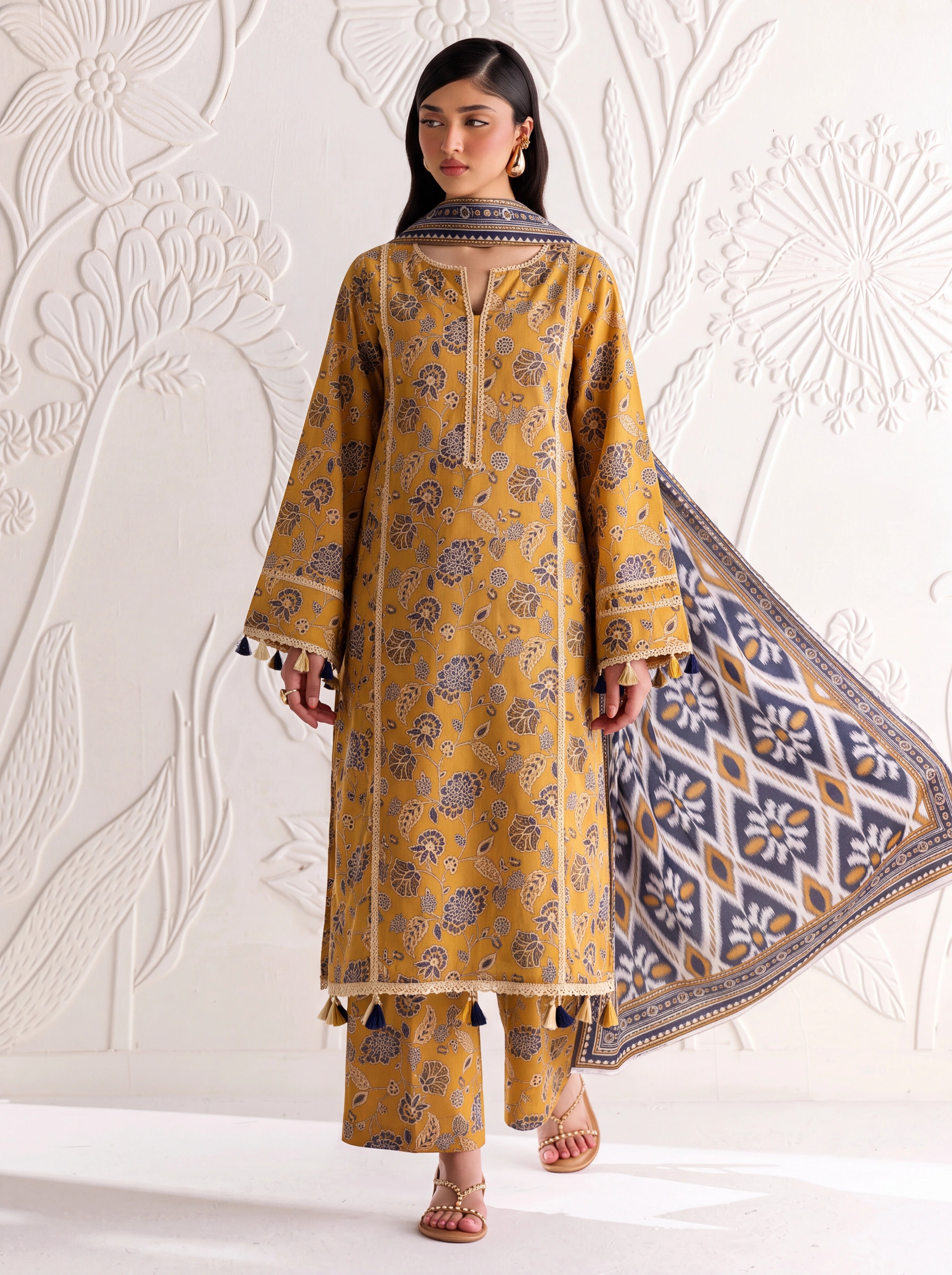 BAHAR 3 PIECE - PRINTED LAWN SUIT Unstitched 015