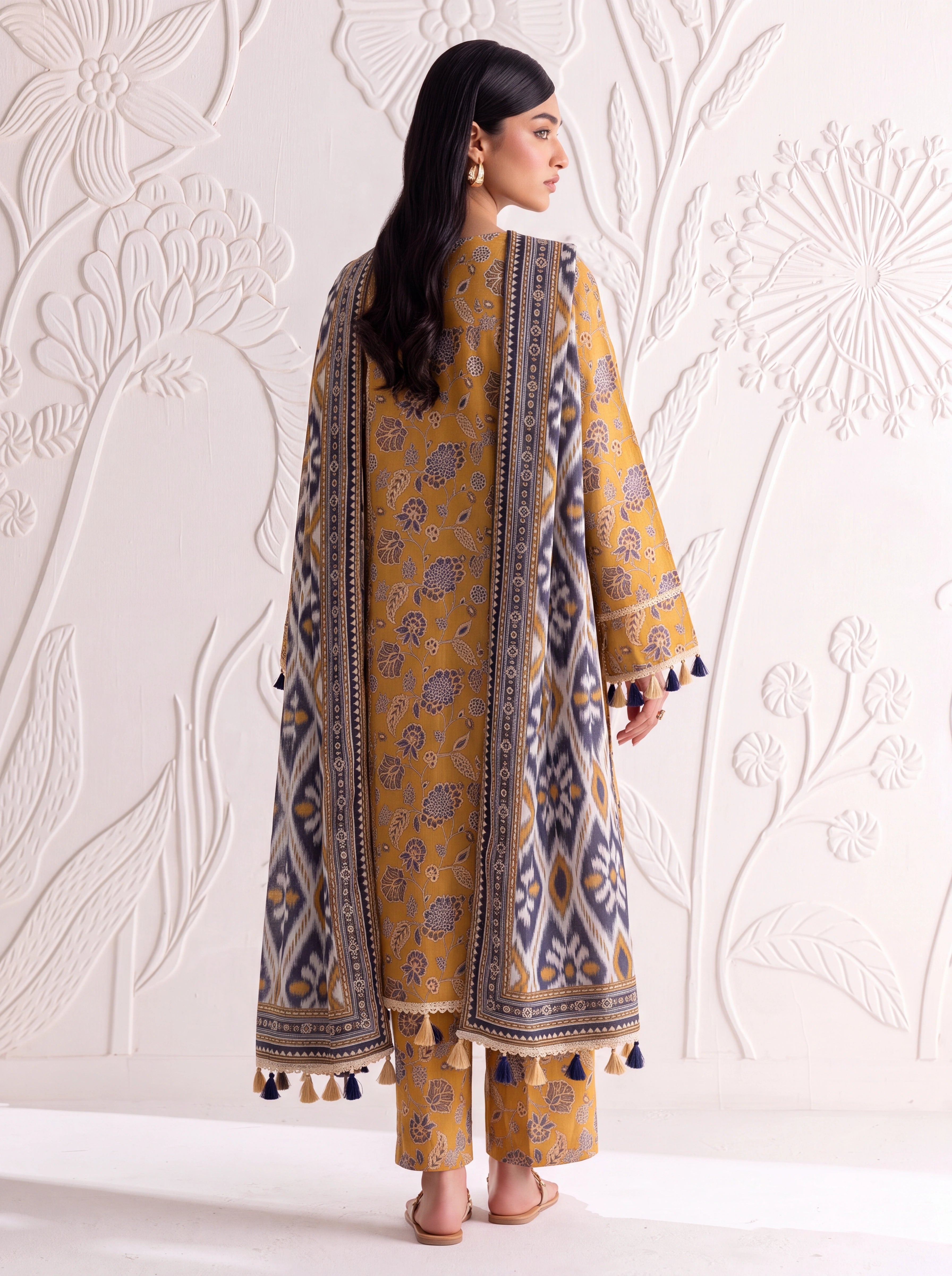 BAHAR 3 PIECE - PRINTED LAWN SUIT Unstitched 015