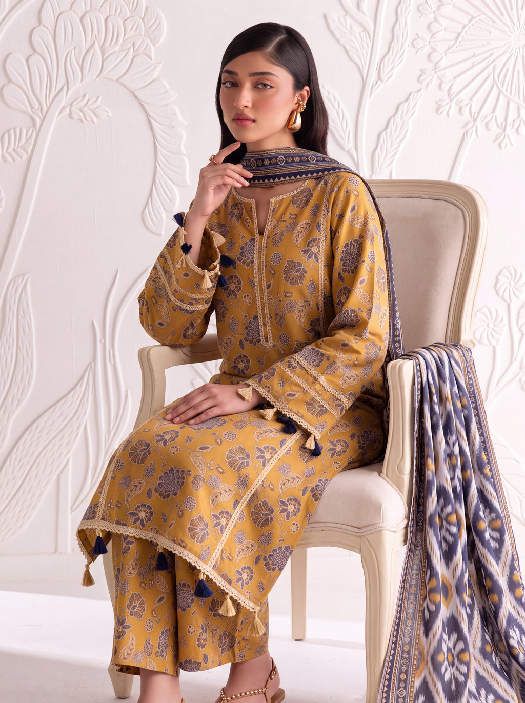 BAHAR 3 PIECE - PRINTED LAWN SUIT Unstitched 015