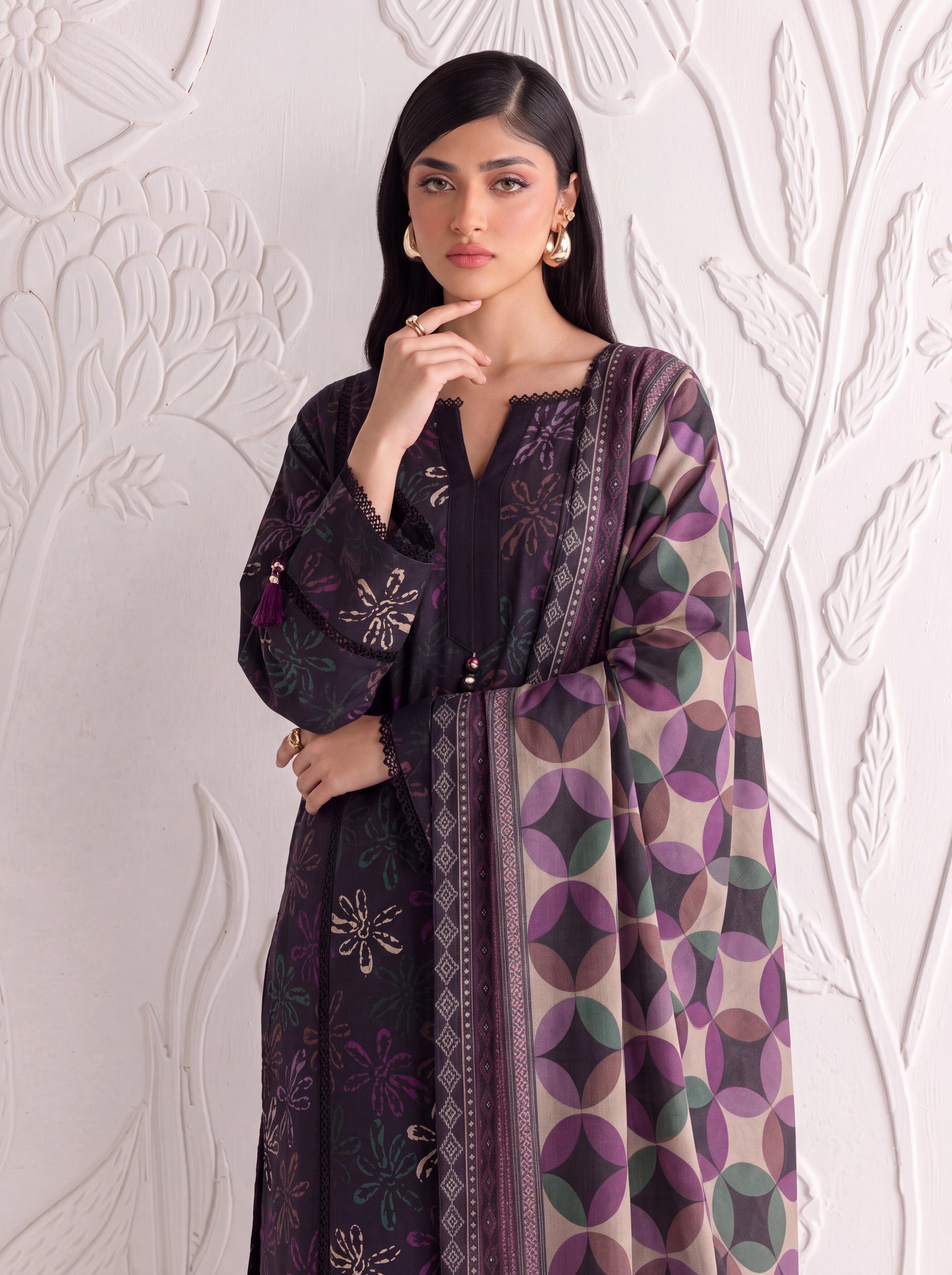 BAHAR 3 PIECE - PRINTED LAWN SUIT Unstitched 016